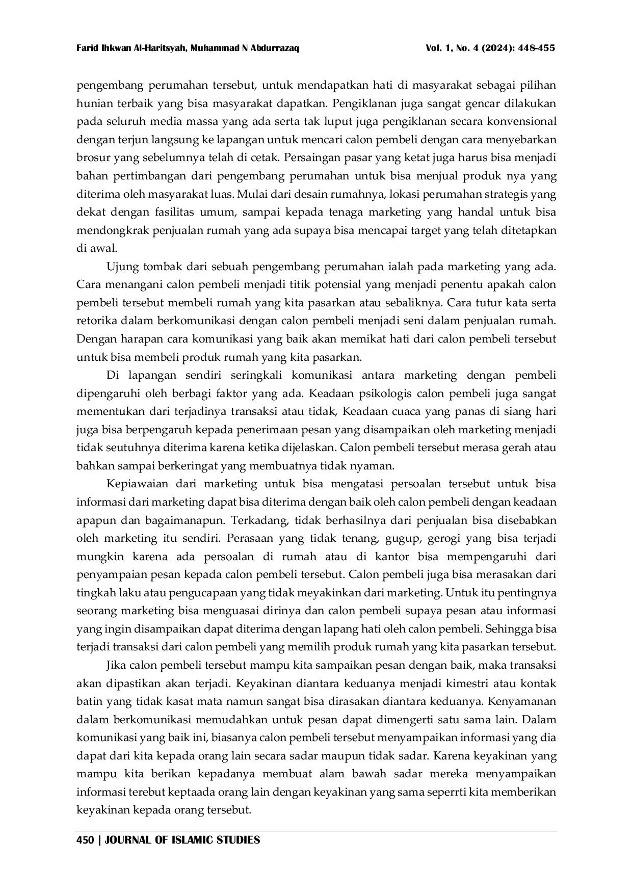 JURIS Strategi Komunikasi PT Cahaya Timoer Propertindo Dalam Memasarkan Rumah Di Bekasi Menggunakan Pendekatan Dakwah Islam