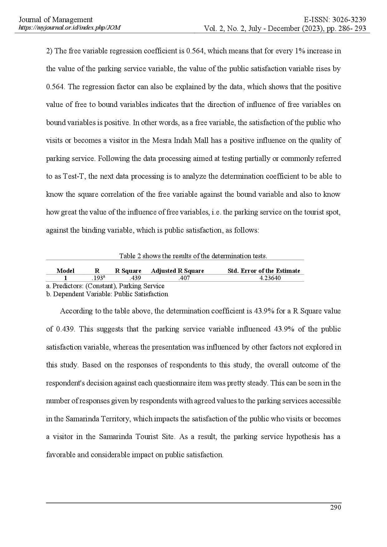 juris How Satisfied Is The Samarinda Community With Parking Services