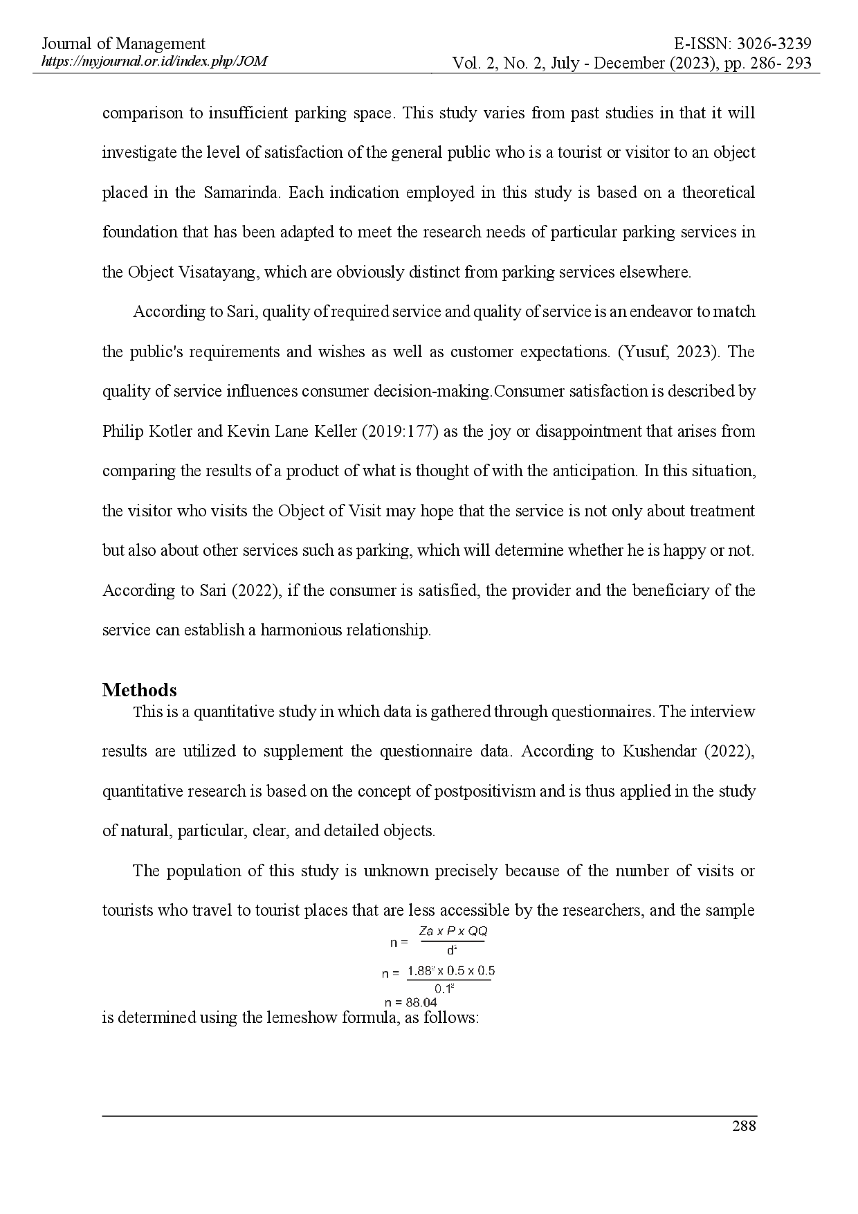 juris How Satisfied Is The Samarinda Community With Parking Services