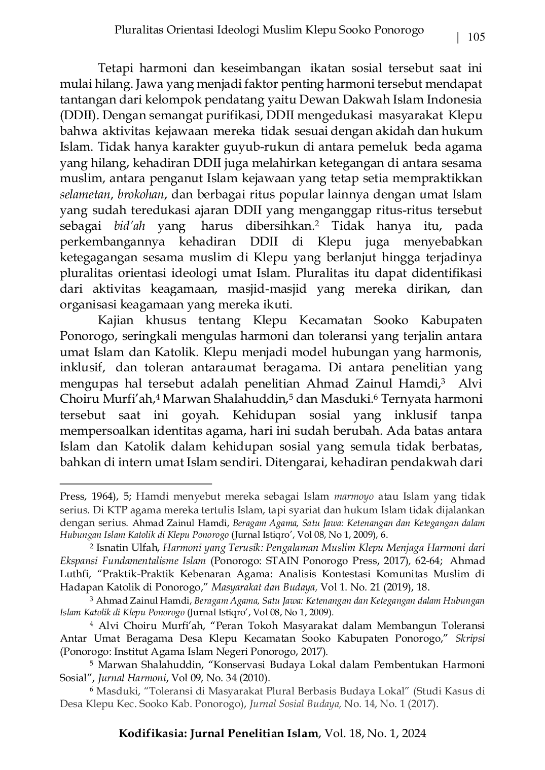 JURIS Pluralitas Orientasi Ideologi Muslim Klepu Sooko Ponorogo