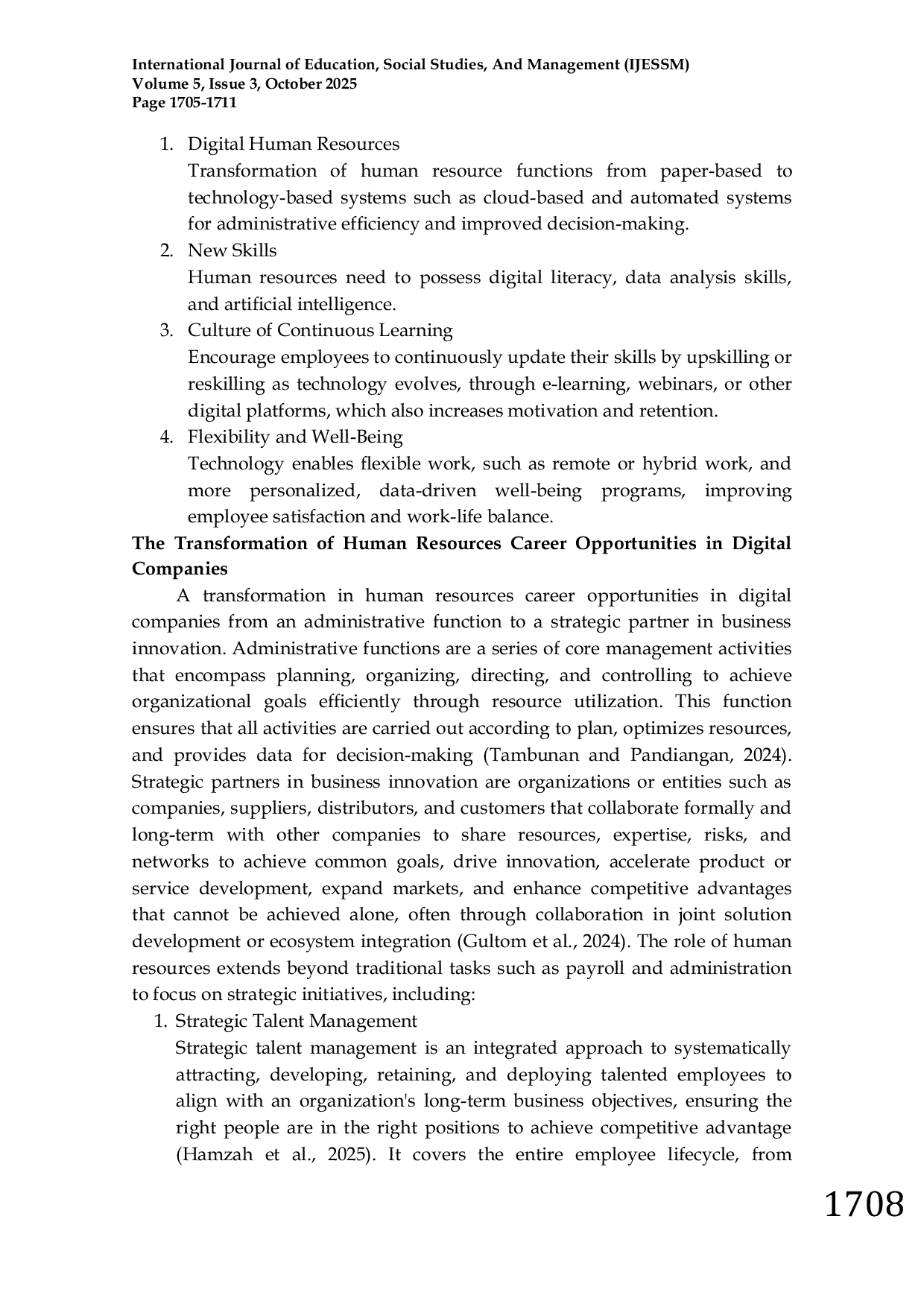 JURIS Analysis of Human Resources Career Opportunities in Digital Companies