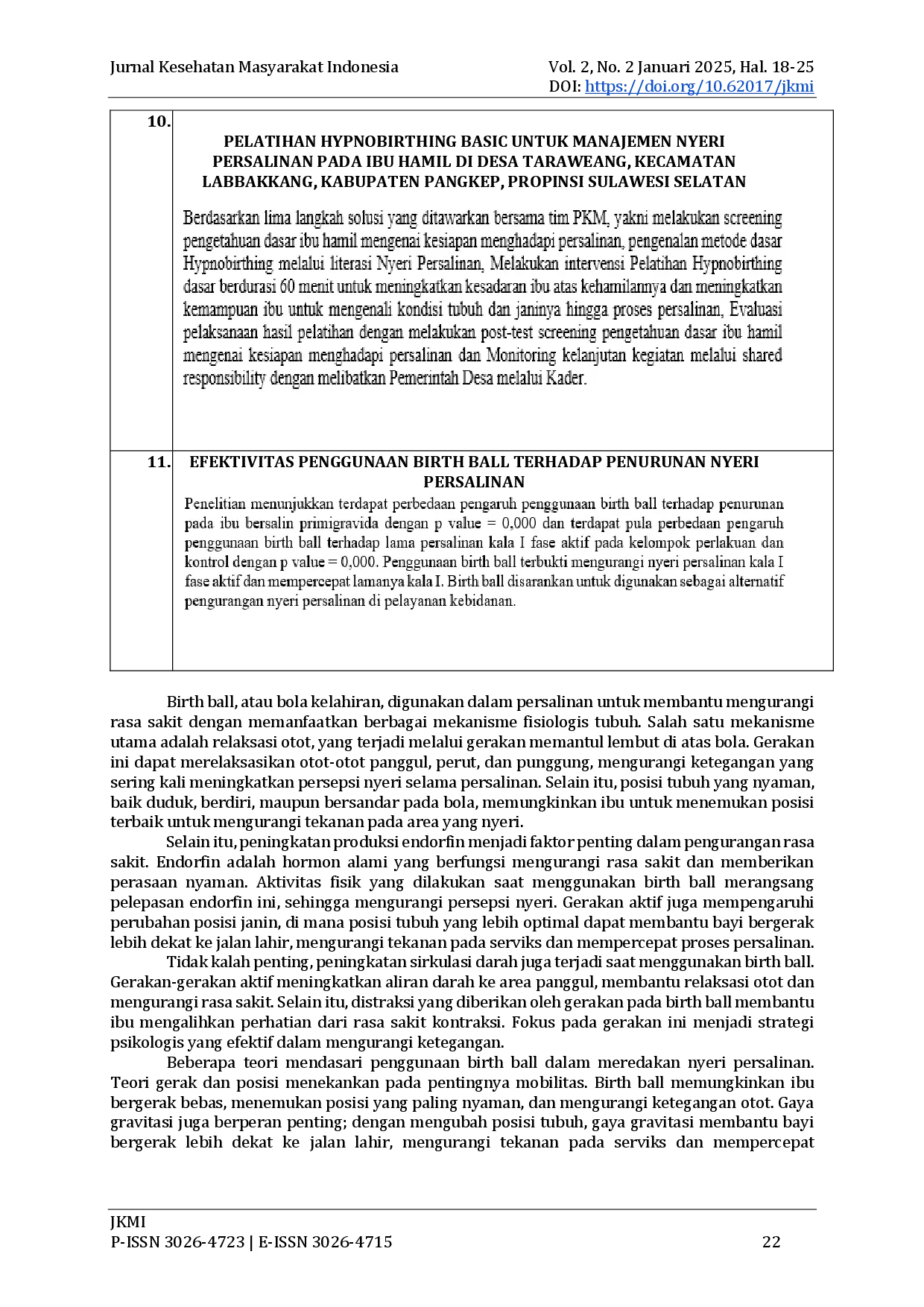 juris Efektivitas Birth Ball Dalam Manajemen Nyeri Persalinan Literature Review