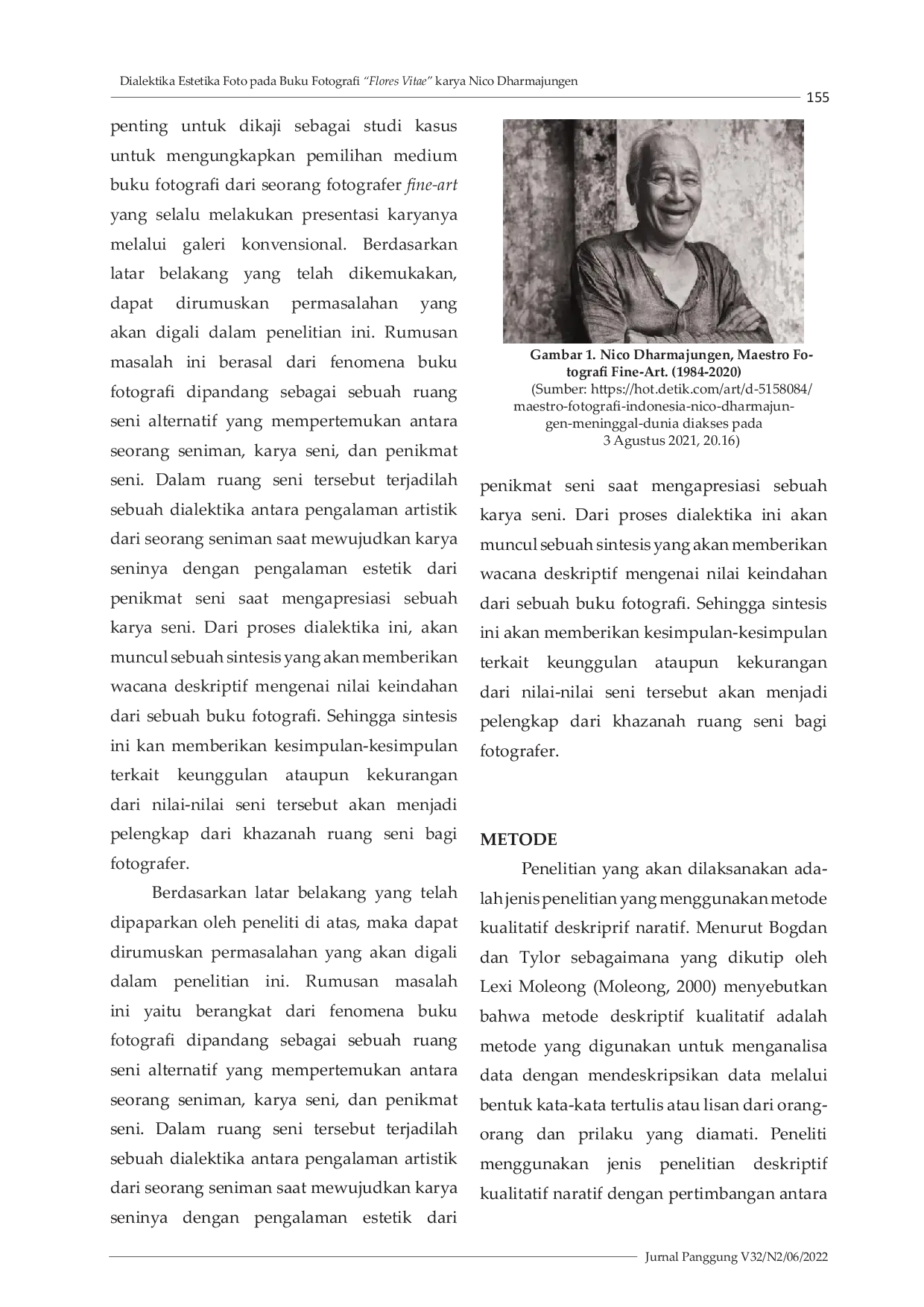 JURIS Dialektika Estetika Foto pada Buku Fotografi Flores Vitae karya Nico Dharmajungen