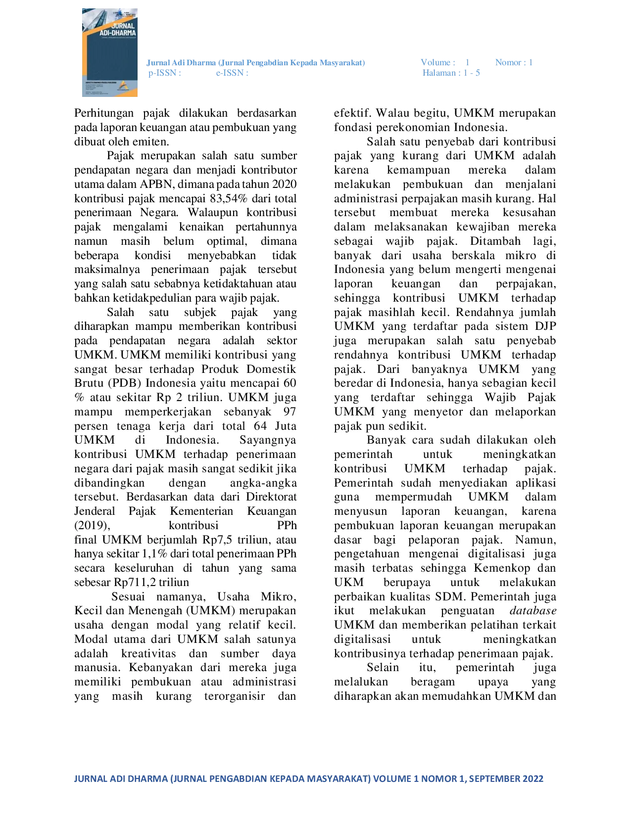 JURIS Sosialisasi Pentingnya Pajak UMKM untuk Meningkatkan Kontribusi Pendapatan Negara