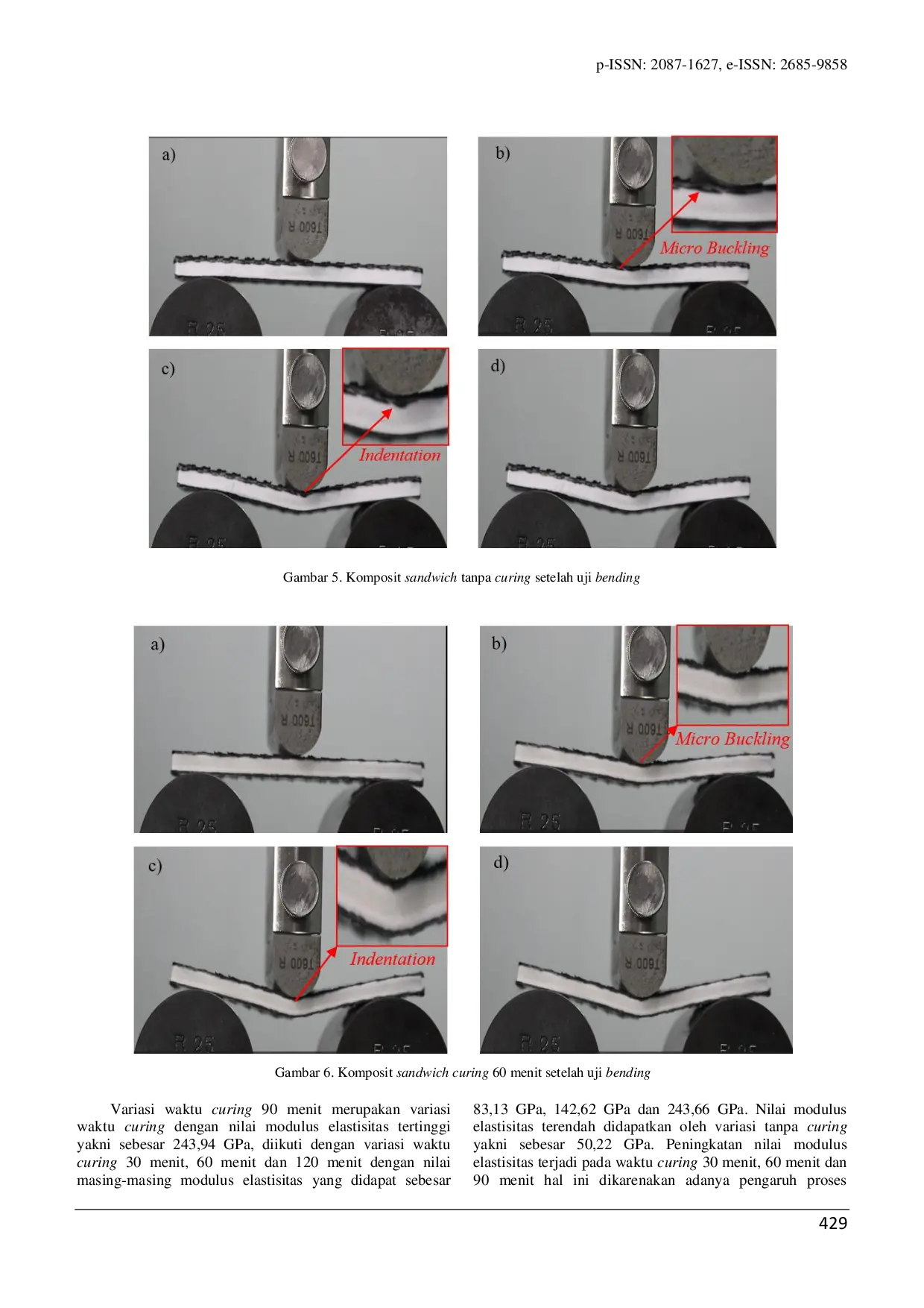 JURIS Pengaruh Variasi Waktu Curing Pada Kegagalan Uji Bending Komposit Sandwich Serat Karbon Dengan Core PVC Foam
