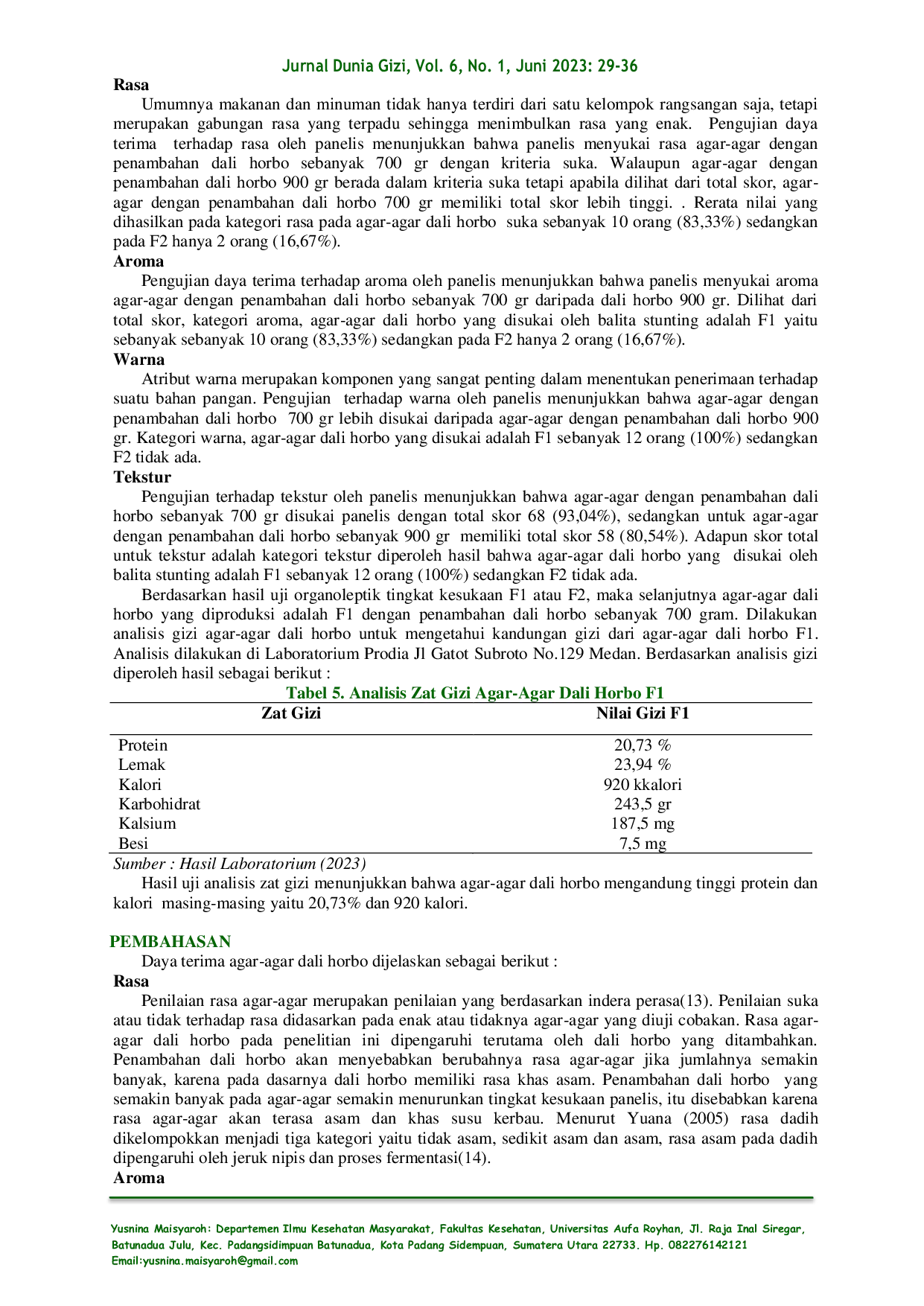 JURIS Uji Daya Terima Agar Agar Dali Horbo Sebagai Makanan Tambahan Balita Stunting Di Desa Siborong Borong I Kecamatan Siborongborong Kabupaten Tapanuli Utara