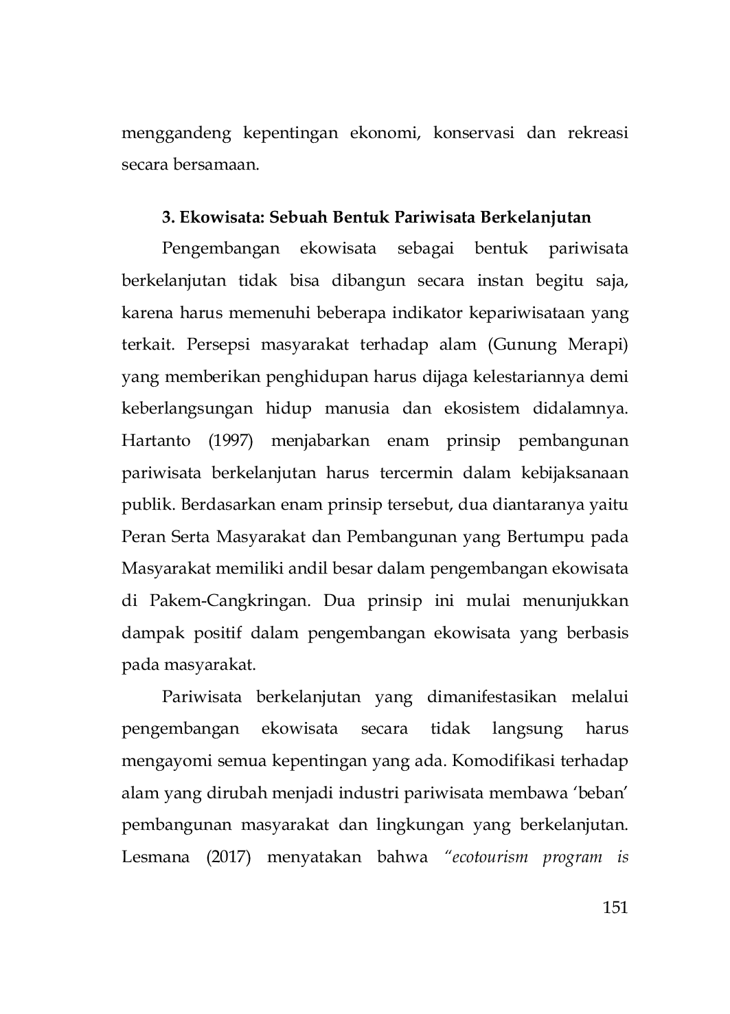 JURIS Ekowisata Merapi Pengembangan Wisata Alam Dan Konservasi Di Gunung Merapi Yogyakarta