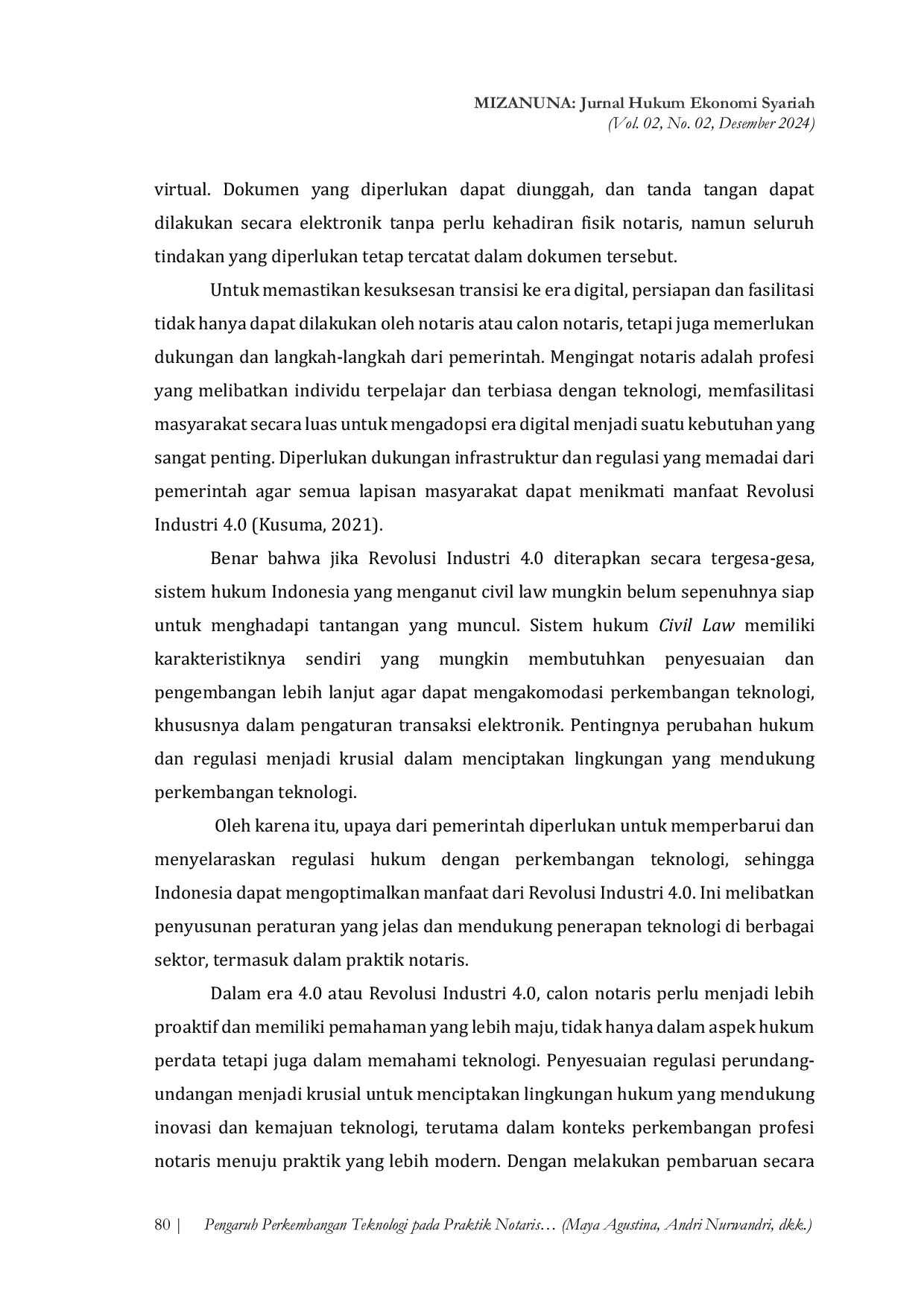 JURIS PENGARUH PERKEMBANGAN TEKNOLOGI PADA PRAKTIK NOTARIS Analisa Terhadap Tantangan Dan Peluang