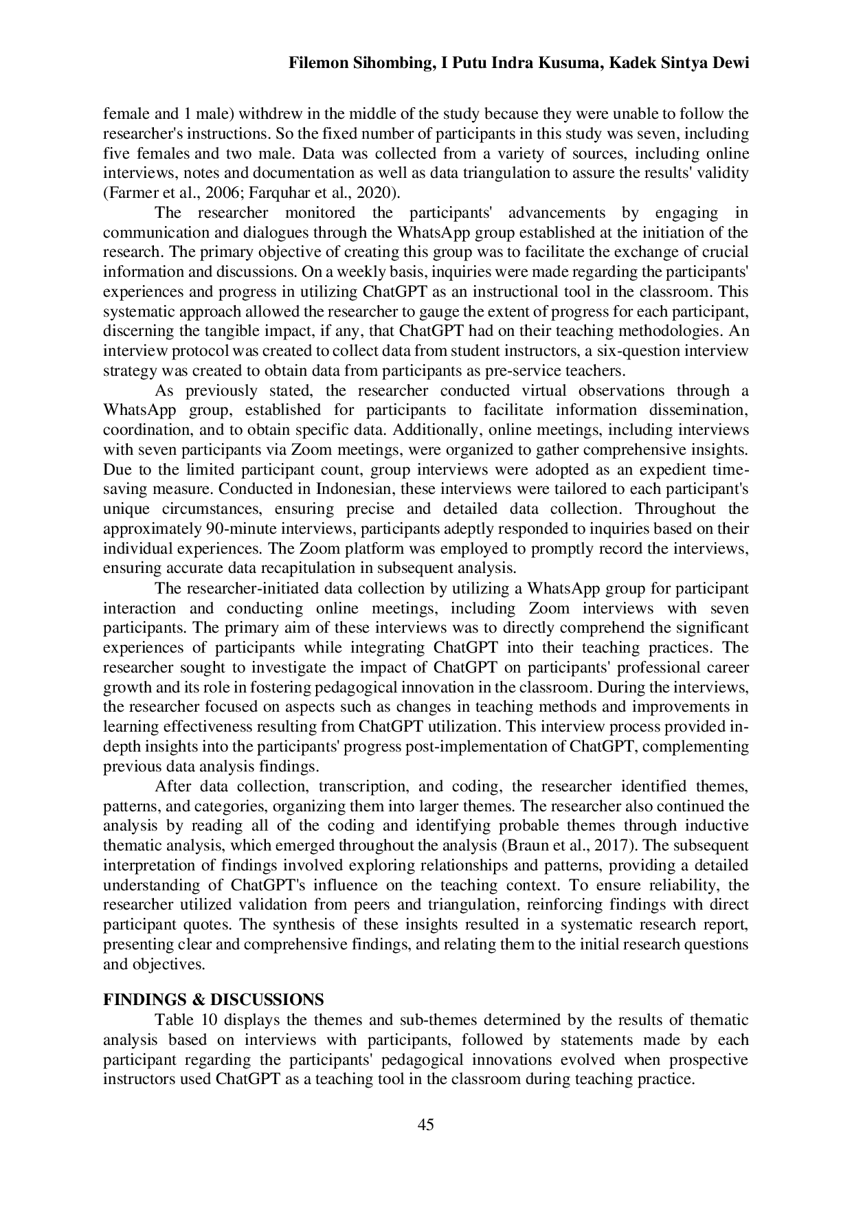JURIS Empowering Educators Uncovering the Transformative Role of ChatGPT in EFL Pre Service Teacher Development