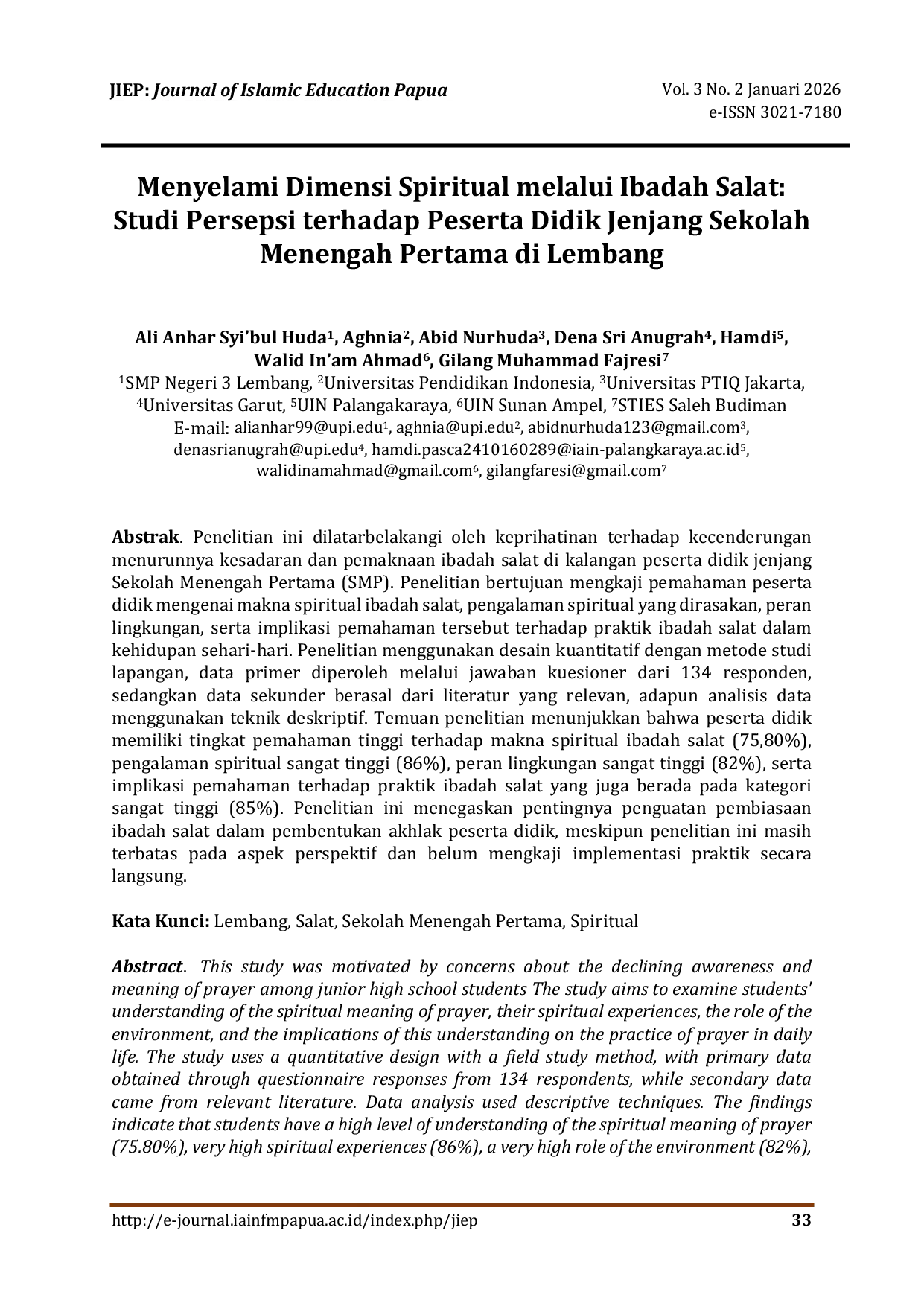 JURIS Nilai Nilai Pendidikan Agama Islam dalam Membangun Karakter Islami Siswa melalui Kegiatan Gebyar Ramadhan di SMPN 1 Muara Badak