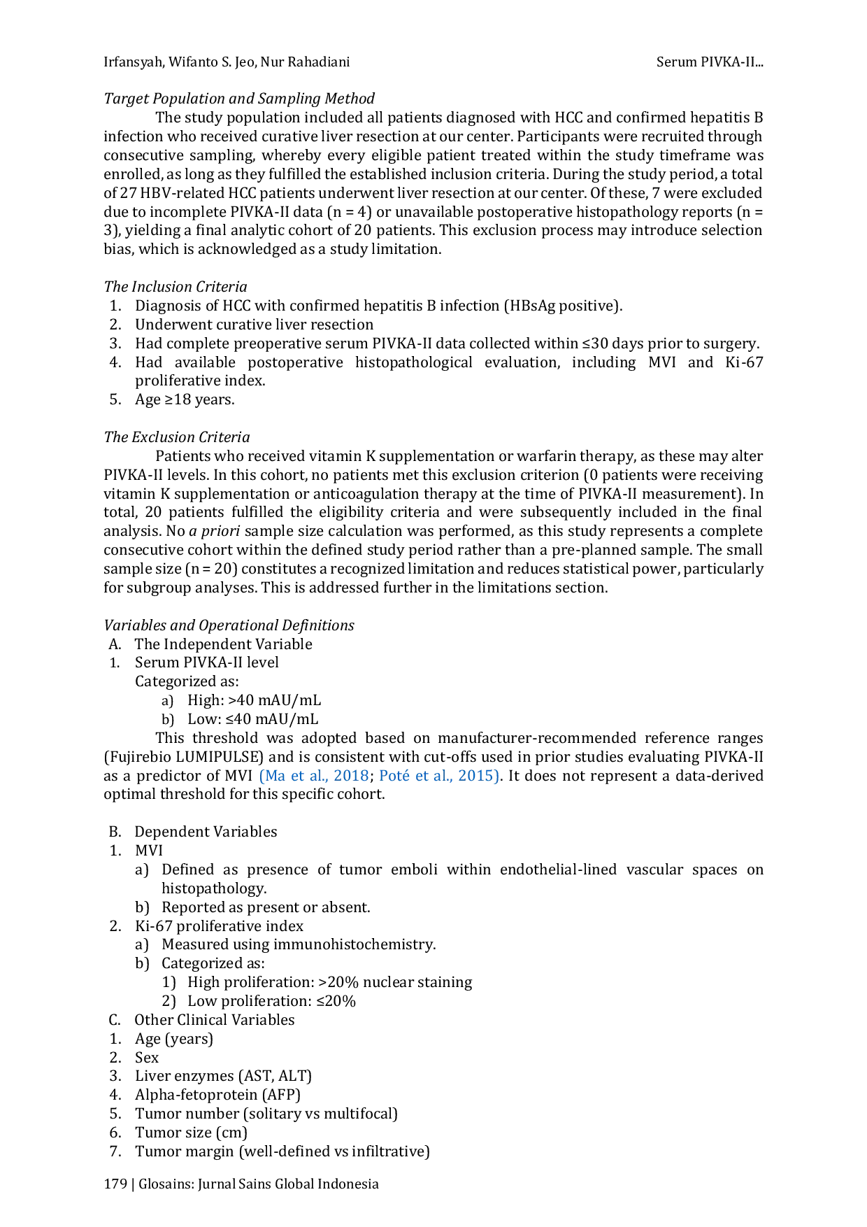 JURIS Serum PIVKA II as a Preoperative Predictor of Microvascular Invasion and Tumor Proliferation in HBV Related Hepatocellular Carcinoma