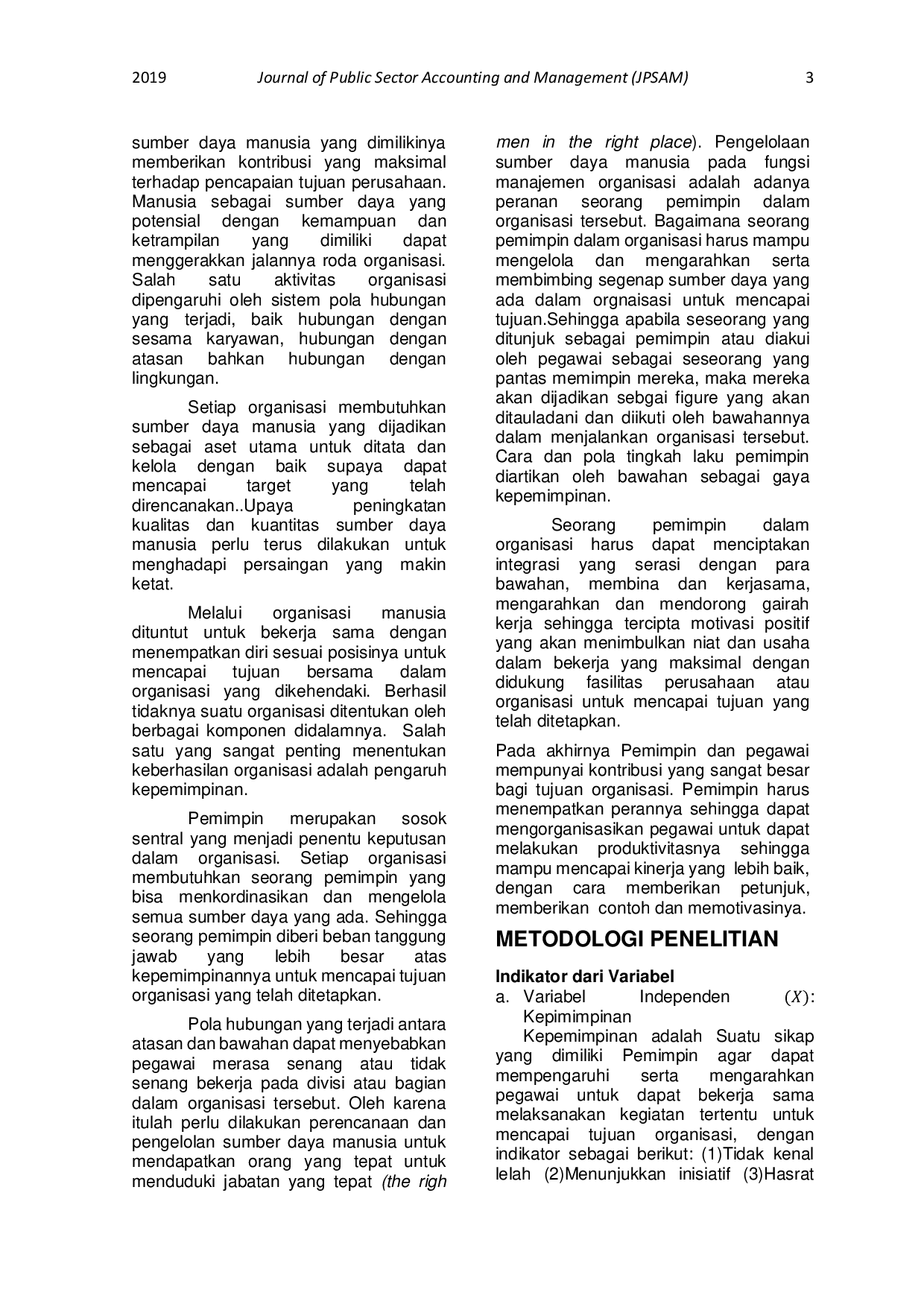 JURIS Peran Kepemimpinan dalam Meningkatkan Kinerja Pegawai di Kantor Pelayanan Penerbitan Surat Keterangan Asal PT Kawasan Berikat Nusantara Jakarta