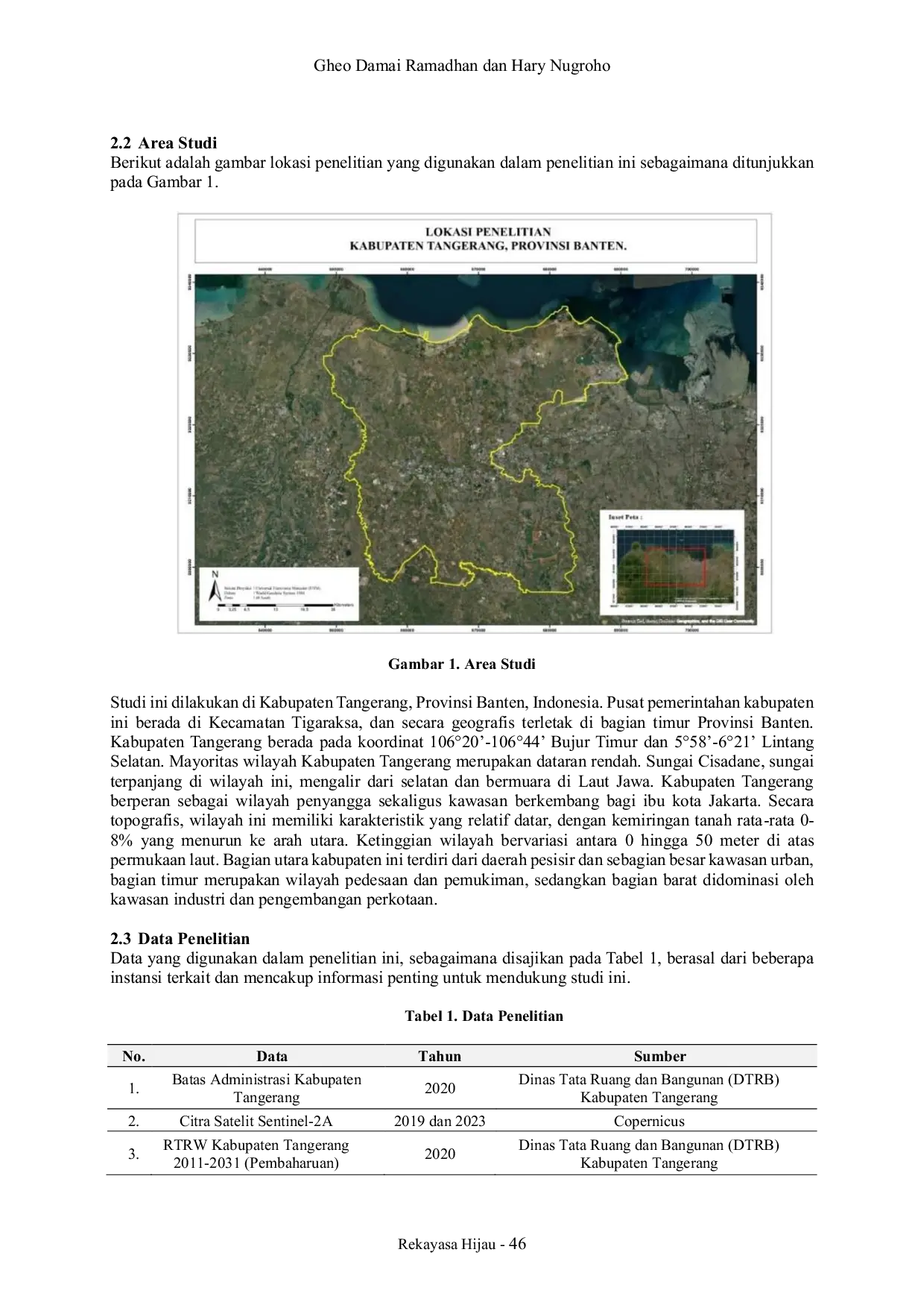 JURIS Analisis Perubahan Tutupan Lahan Menggunakan Algoritma CART untuk Evaluasi Kesesuaian Lahan Terhadap RTRW Kabupaten Tangerang