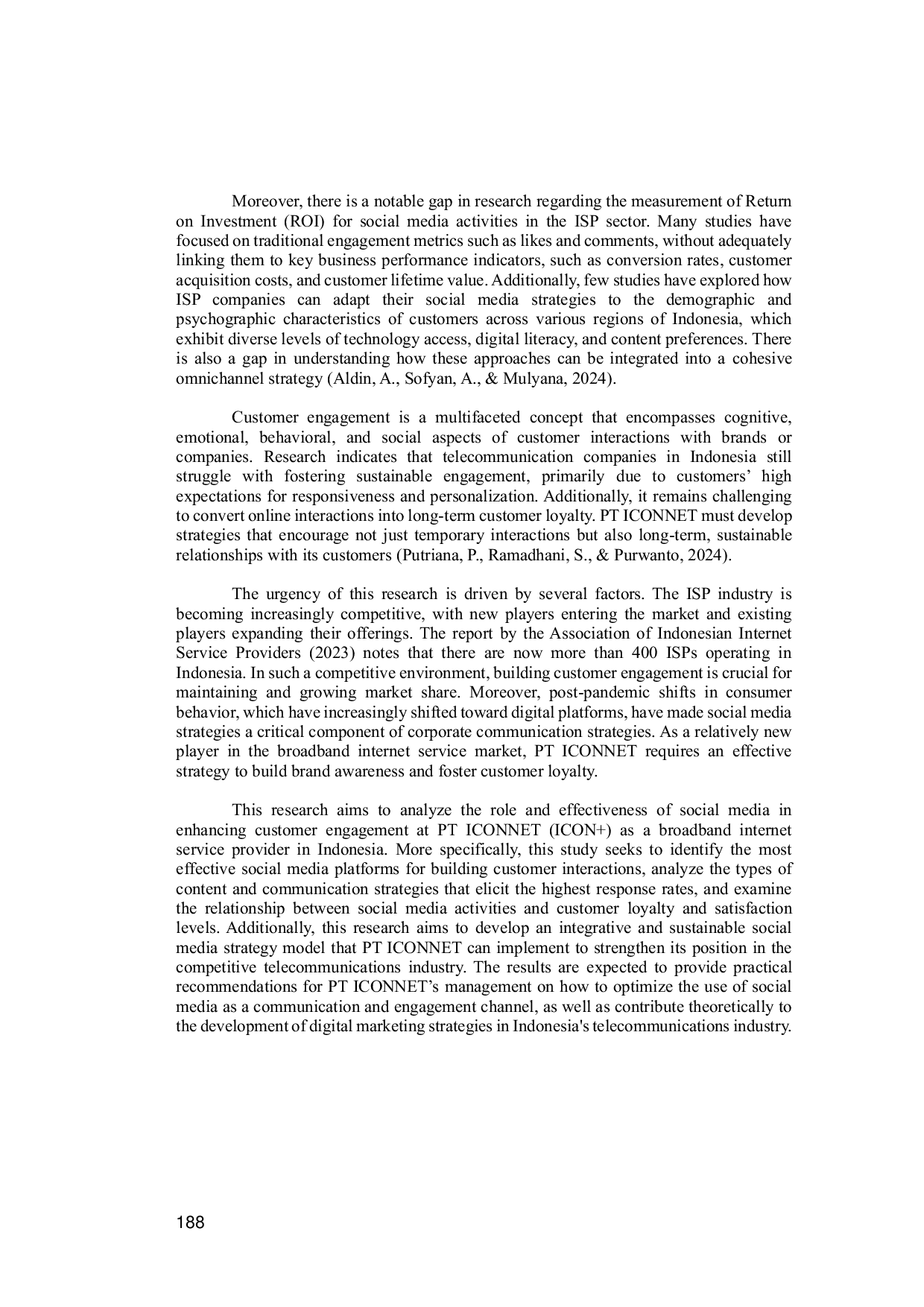 JURIS Optimizing Social Media Strategies to Enhance Customer Engagement A Case Study of PT ICONNET ICON