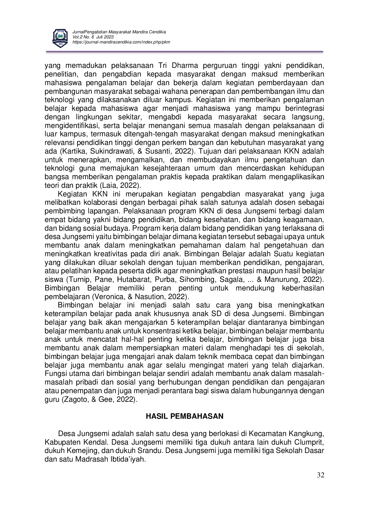 JURIS Upaya Meningkatkan Keterampilan Belajar Anak Melalui Kegiatan Bimbingan Belajar