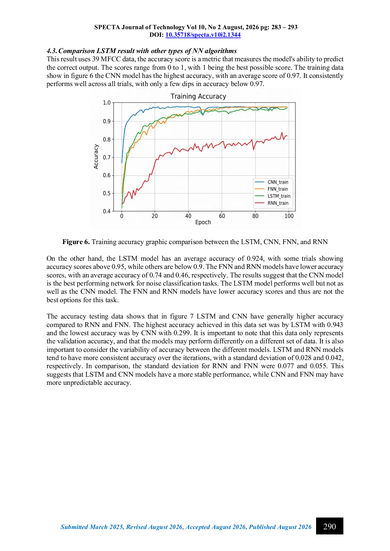 JURIS Effectiveness of the Number of Extracted Features from MFCC on Deep Learning for Fault Classification of Industrial Machinery Based on Acoustic Signal 283 293