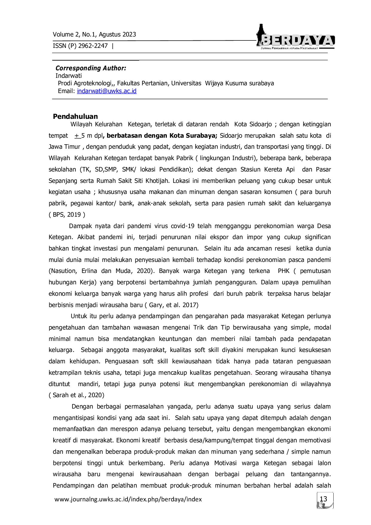 JURIS Tutorial Dan Pelatihan Peningkatan Ketrampilan Bisnis Minuman Herbal Penyiapan Wirausaha Baru Masyarakat Kel Ketegan Kab Sidoarjo