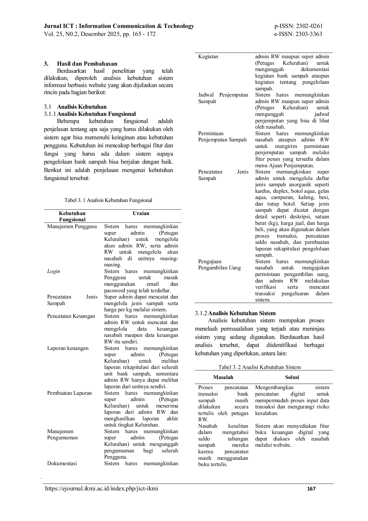 JURIS Sistem Informasi Bank Sampah Berbasis Web Untuk Meningkatkan Pengelolaan Sampah di Kelurahan Padasuka