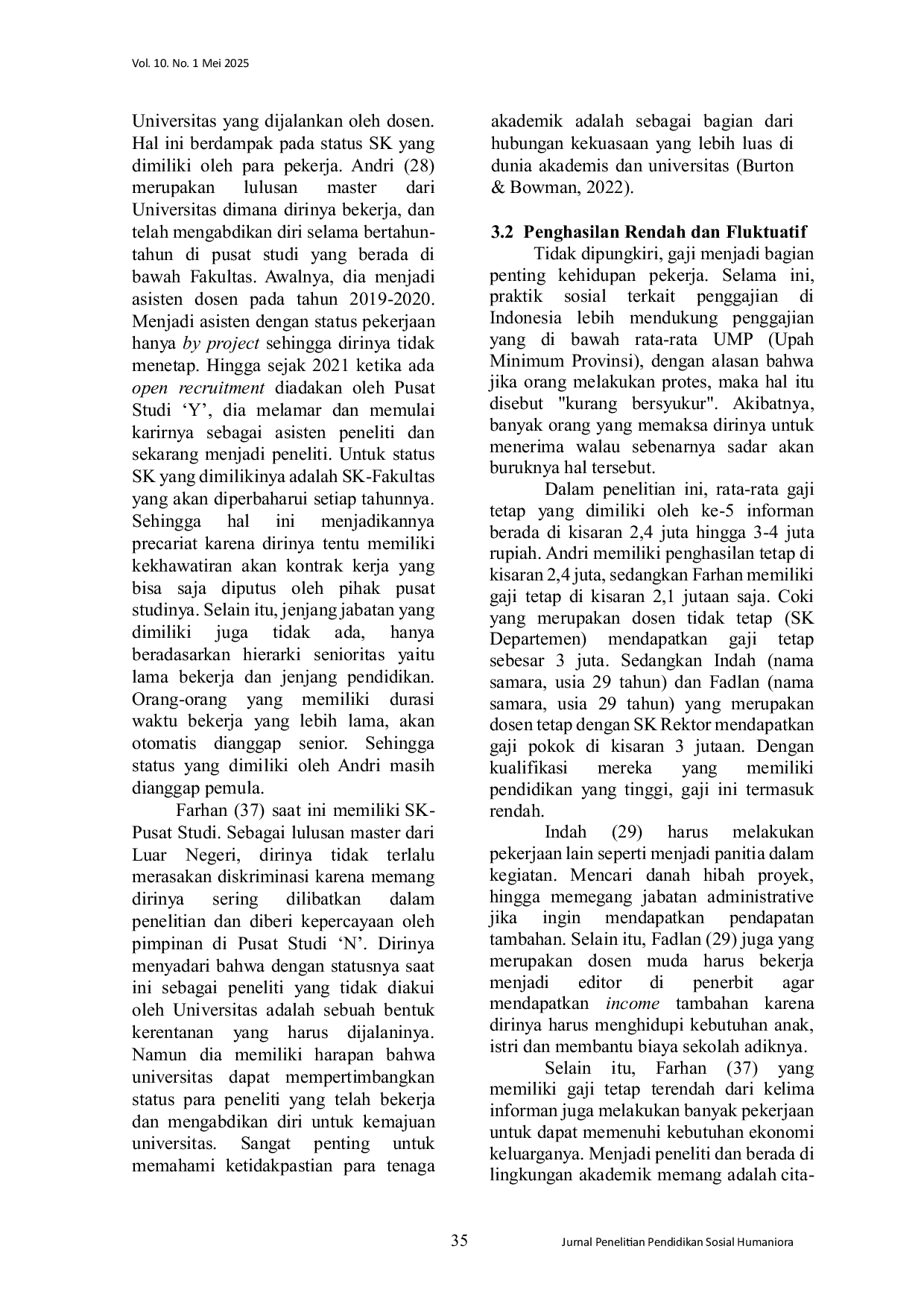 JURIS Prekariat Intelektual Fenomena Prekariat Tenaga Akademik Di Universitas