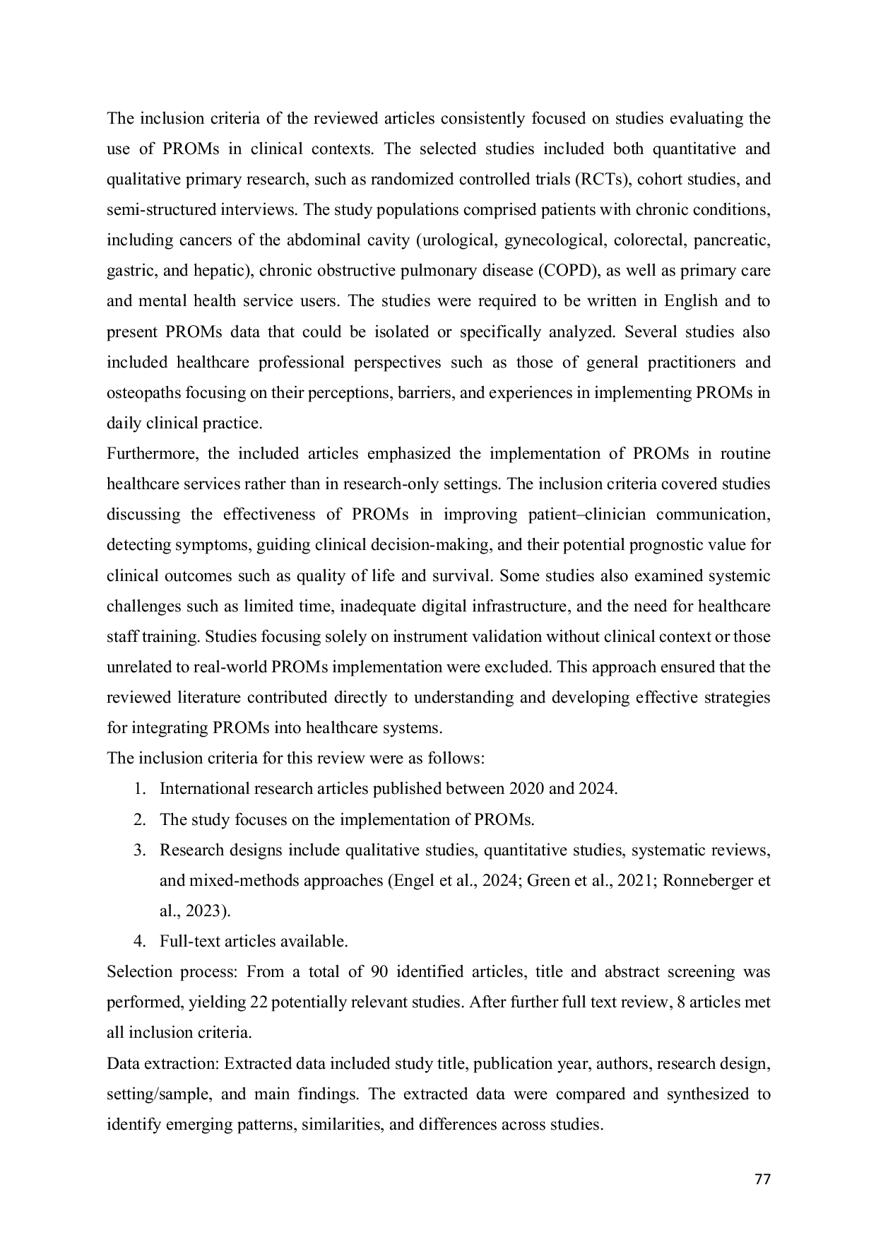 JURIS Analysis Of Proms Implementation In Efforts To Improve Patient Satisfaction With Hospital Service Quality A Literature Review