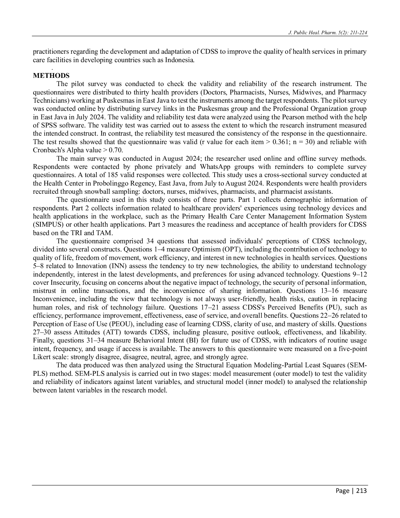 JURIS Readiness and Acceptance of Health Providers Using Clinical Decision Support System at Probolinggo Primary Healthcare Centers