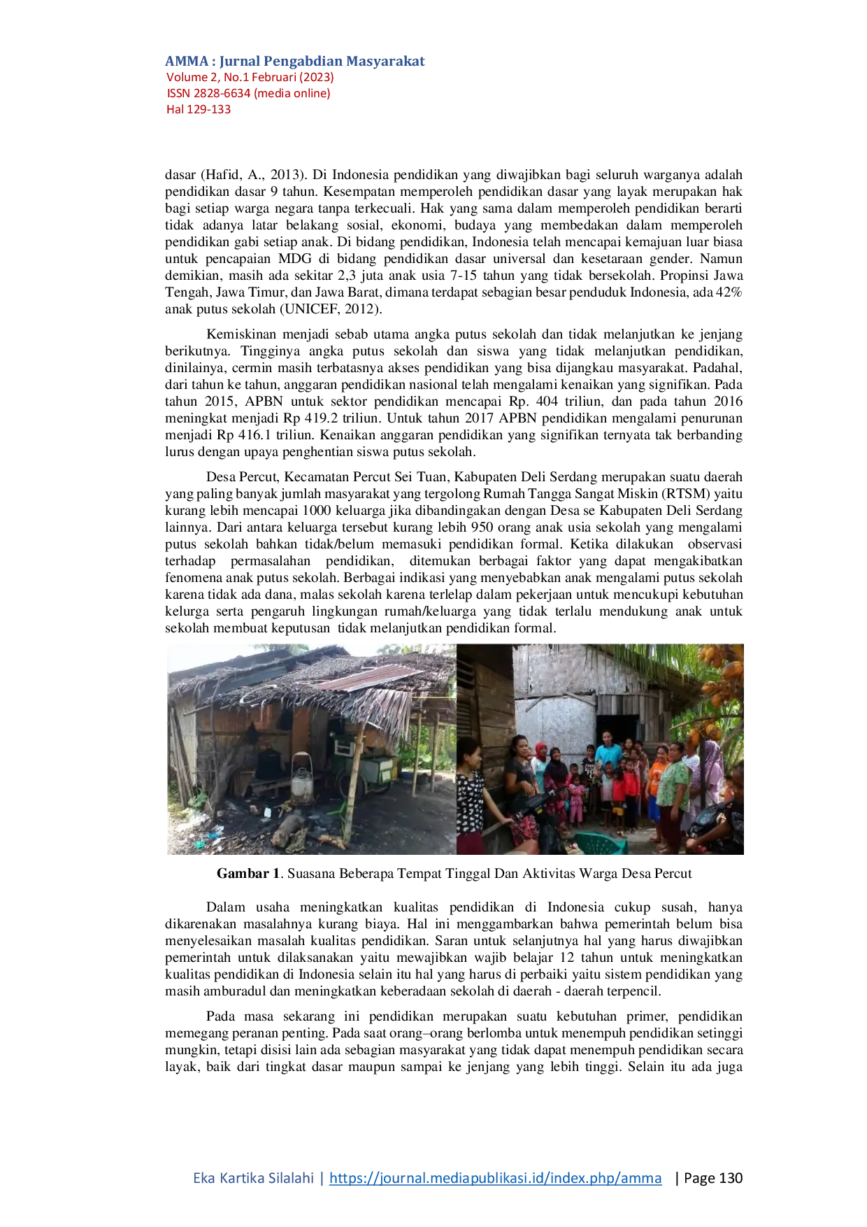 JURIS Pendampingan Kelompok Ibu Rumah Tangga Sangat Miskin Dalam Upaya Meningkatkan Kesejahteraan Anak di Desa Percut