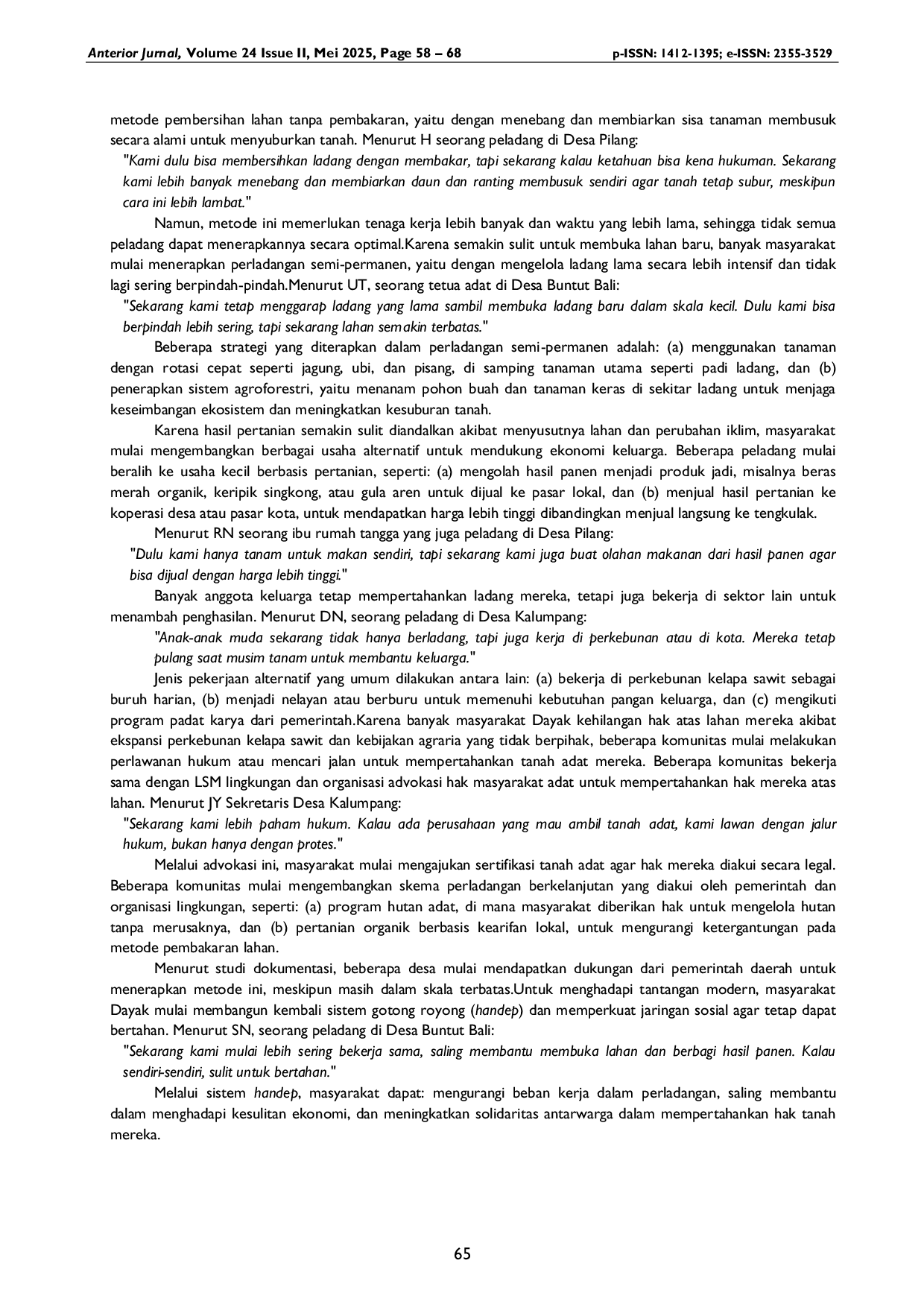 JURIS Sosiokultural Perladangan Tradisional Masyarakat Dayak Kalimantan Tengah