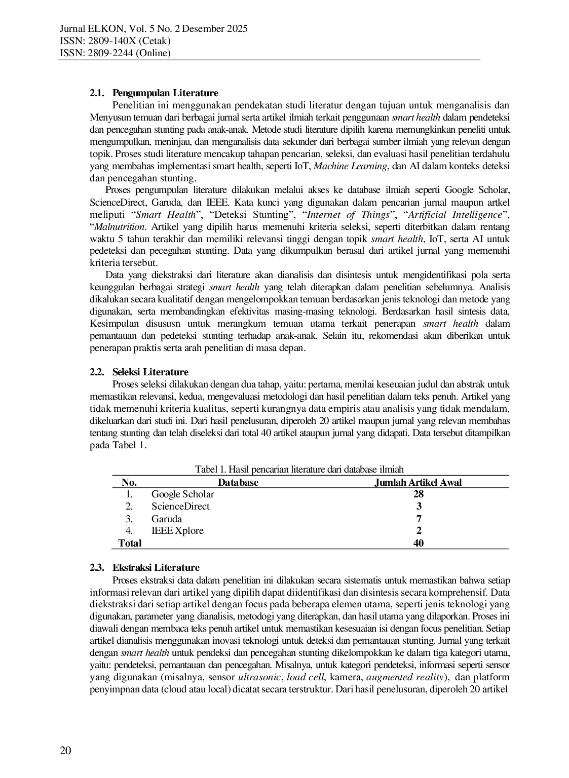 JURIS Peran Sistem Smart Health Sebagai Inovasi Digital Dalam Upaya Pencegahan Stunting