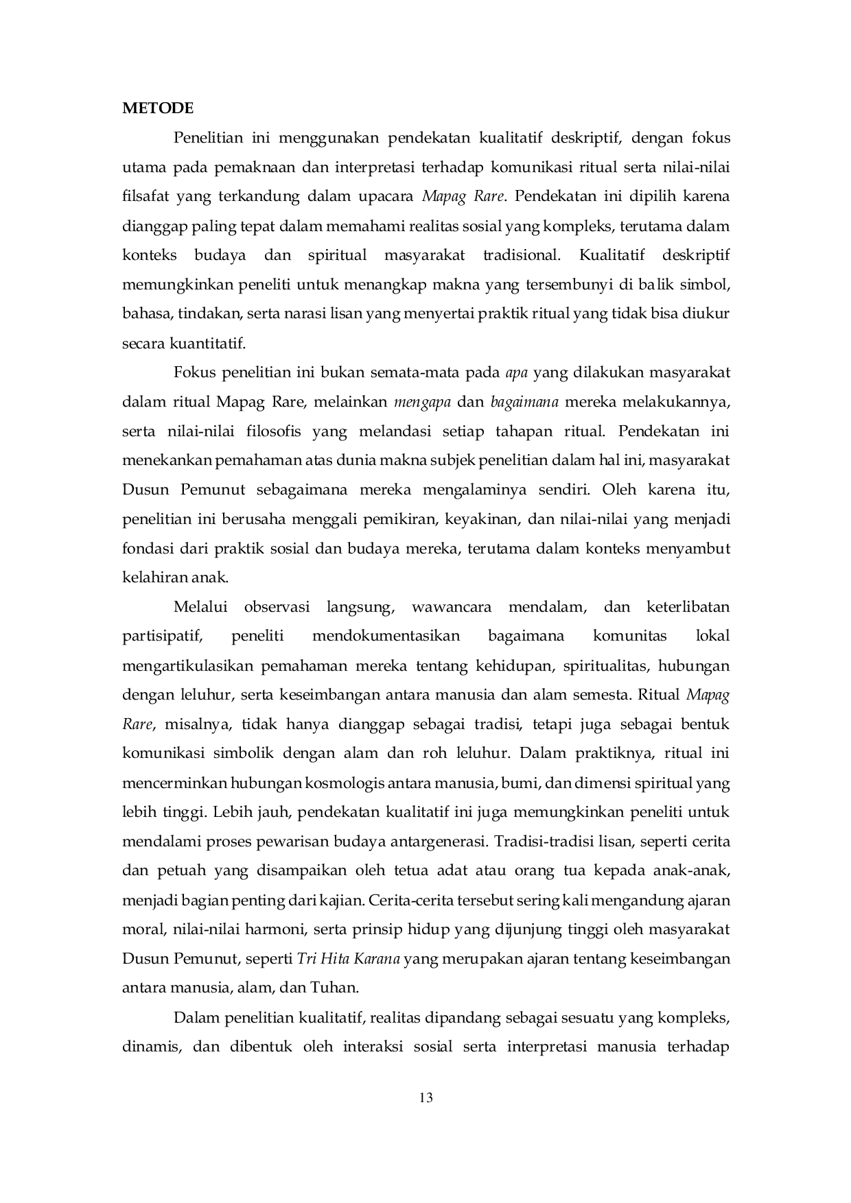 JURIS Komunikasi Ritual dan Nilai Filsafat Dalam Upacara Mapag Rare di Dusun Pemunut Kabupaten Lombok Barat