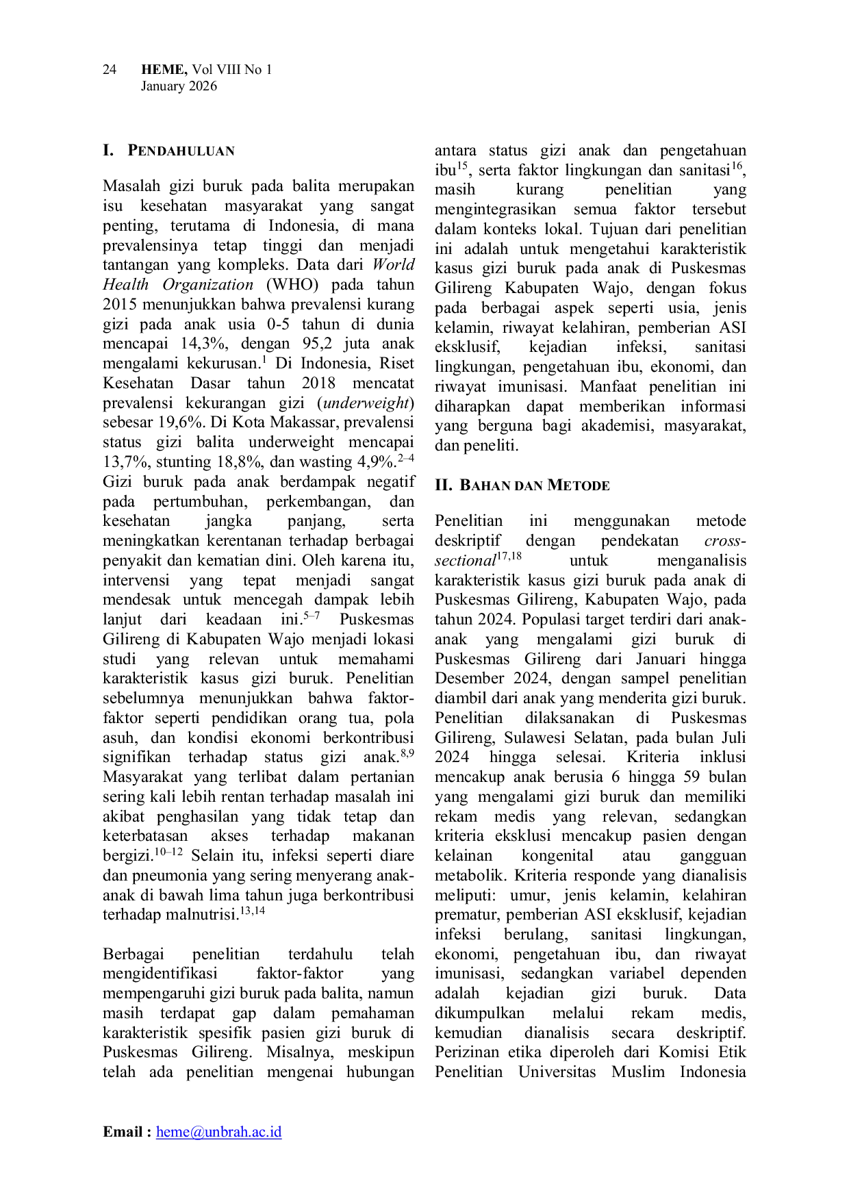 JURIS Karakteristik Pasien Gizi Buruk Pada Balita di Puskesmas Gilireng Kabupaten Wajo 2024