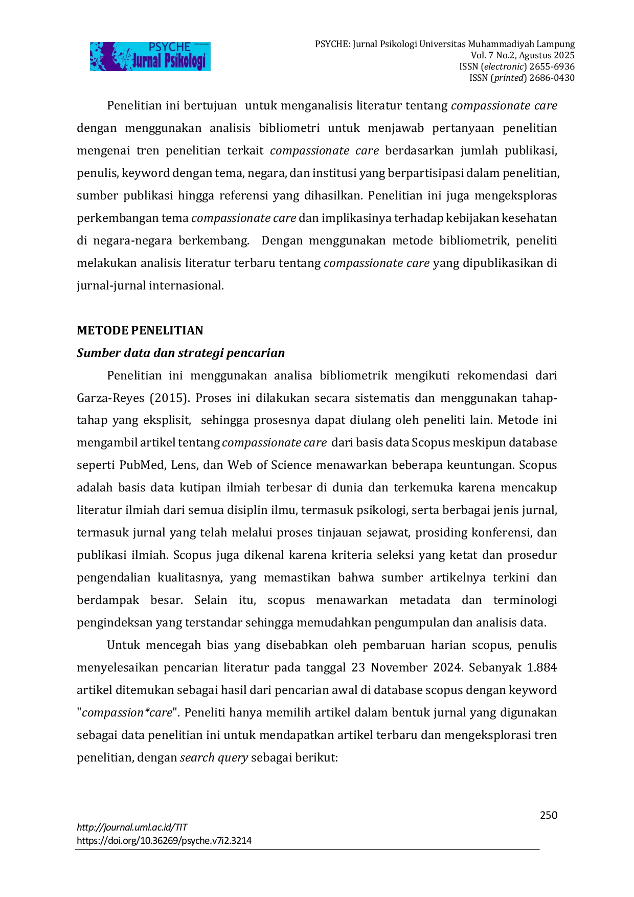 JURIS Compassionate Care dalam Layanan Kesehatan Analisis Bibliometrik Tren Penelitian dan Kolaborasi Internasional