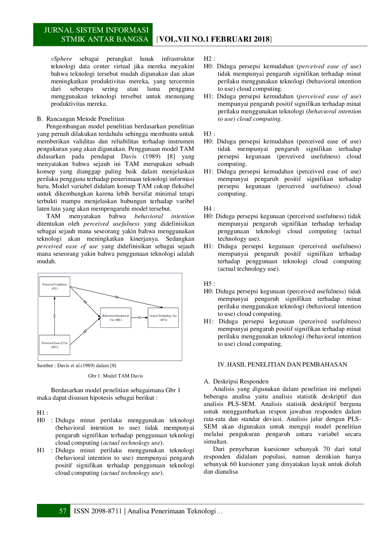 juris Analisa Penerimaan Teknologi Cloud Computing pada Infrastruktur Data Center PT Sentral Link Solutions