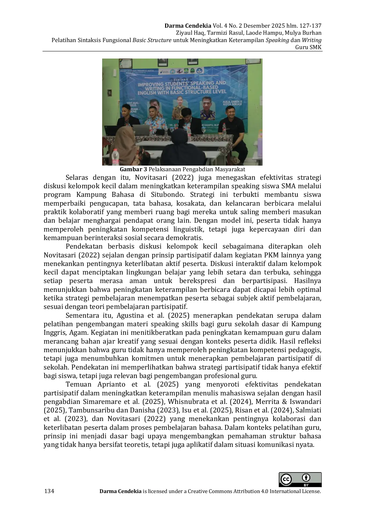 JURIS Pelatihan Sintaksis Fungsional Basic Structure Untuk Meningkatkan Keterampilan Speaking Dan Writing Guru Smk