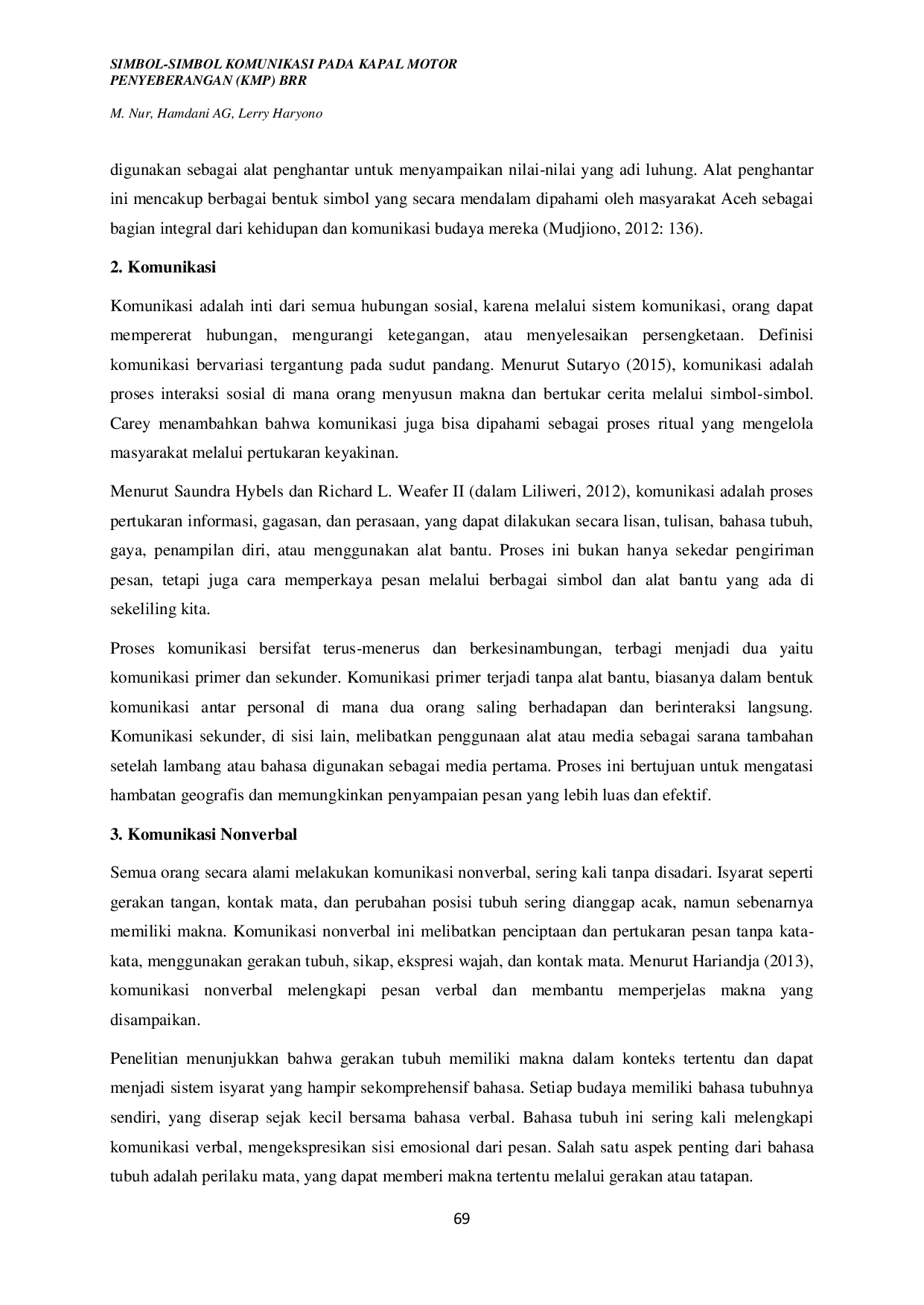 JURIS Simbol Simbol Komunikasi Pada Kapal Motor Penyeberangan KMP BRR