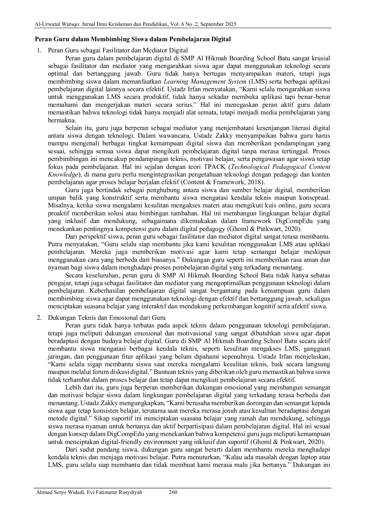 JURIS Digital Learning Culture Di Sekolah Berbasis Boarding School Studi Adaptasi Siswa Serta Guru Pada Pembelajaran Di Sekolah