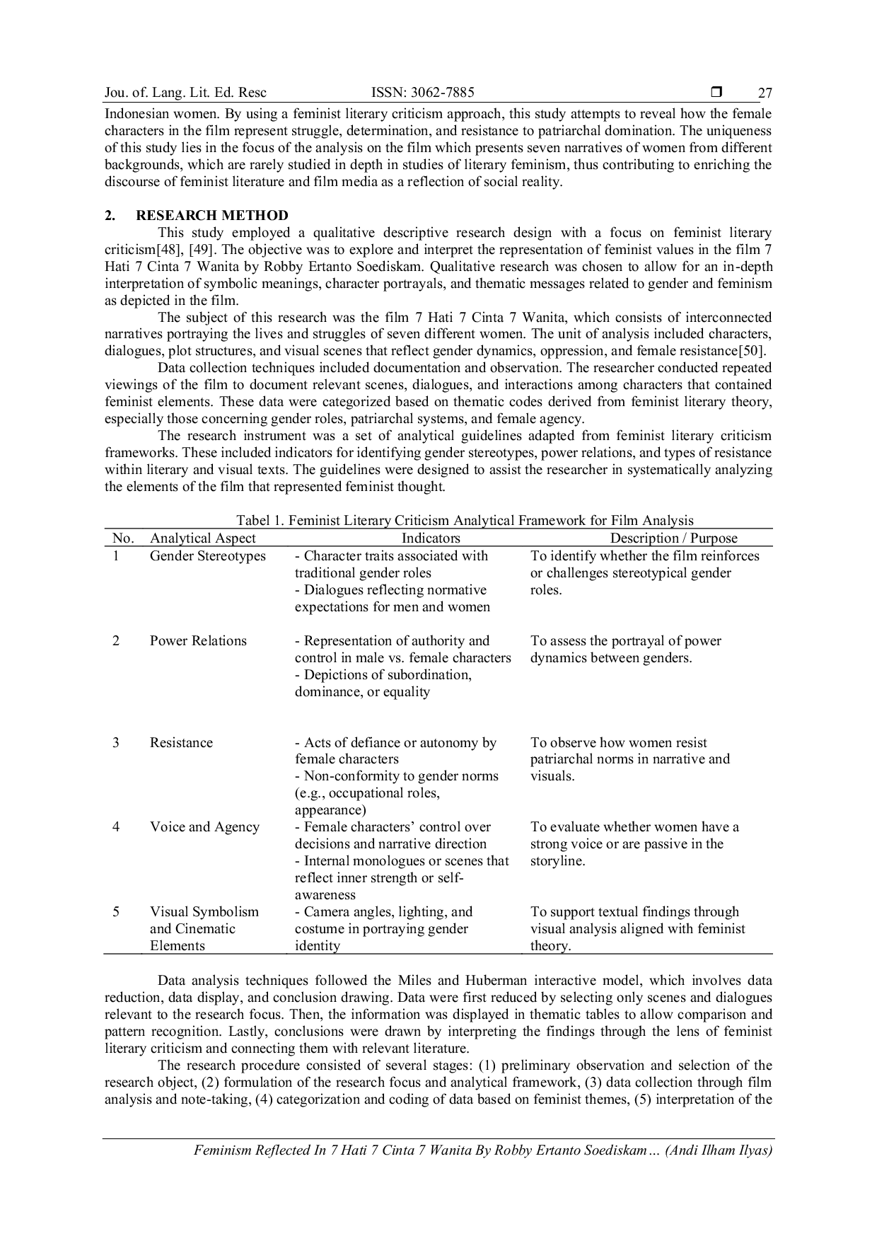 JURIS Feminism Reflected in 7 Hati 7 Cinta 7 Wanita By Robby Ertanto Soediskam A Literary Feminist Analysis