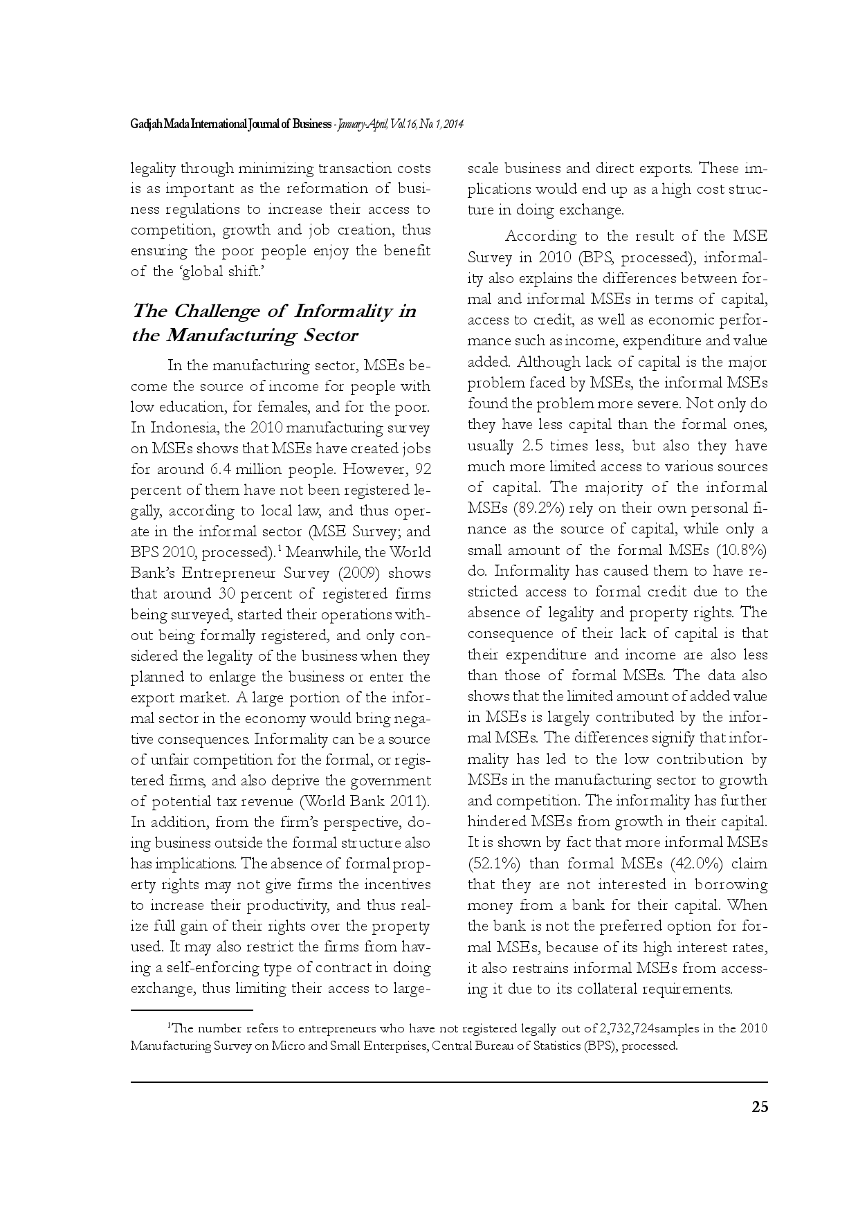 juris Explaining the Informal Sector in Indonesia from the Transaction Costs Perspective