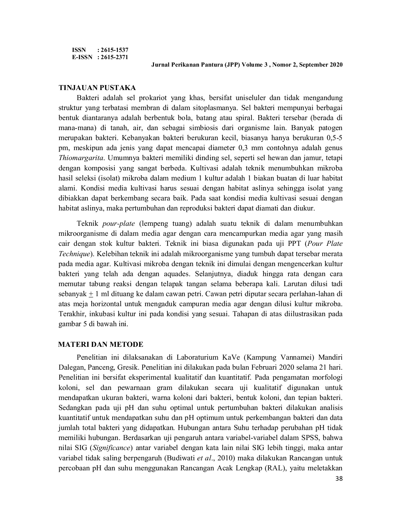 JURIS Karakterisasi Bakteri Saluran Pencernaan Ikan Nila Oreochromis Niloticus