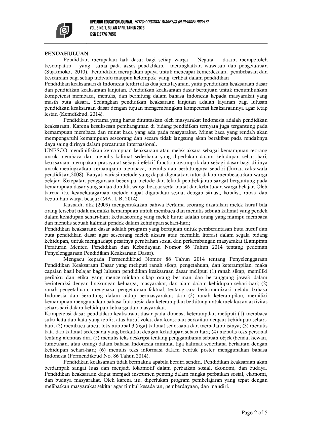 JURIS Analisis Metode Caper Membaca Permulaan Dalam Pendidikan Keaksaraan Dasar di Rumah Belajar Desa Pergulaan