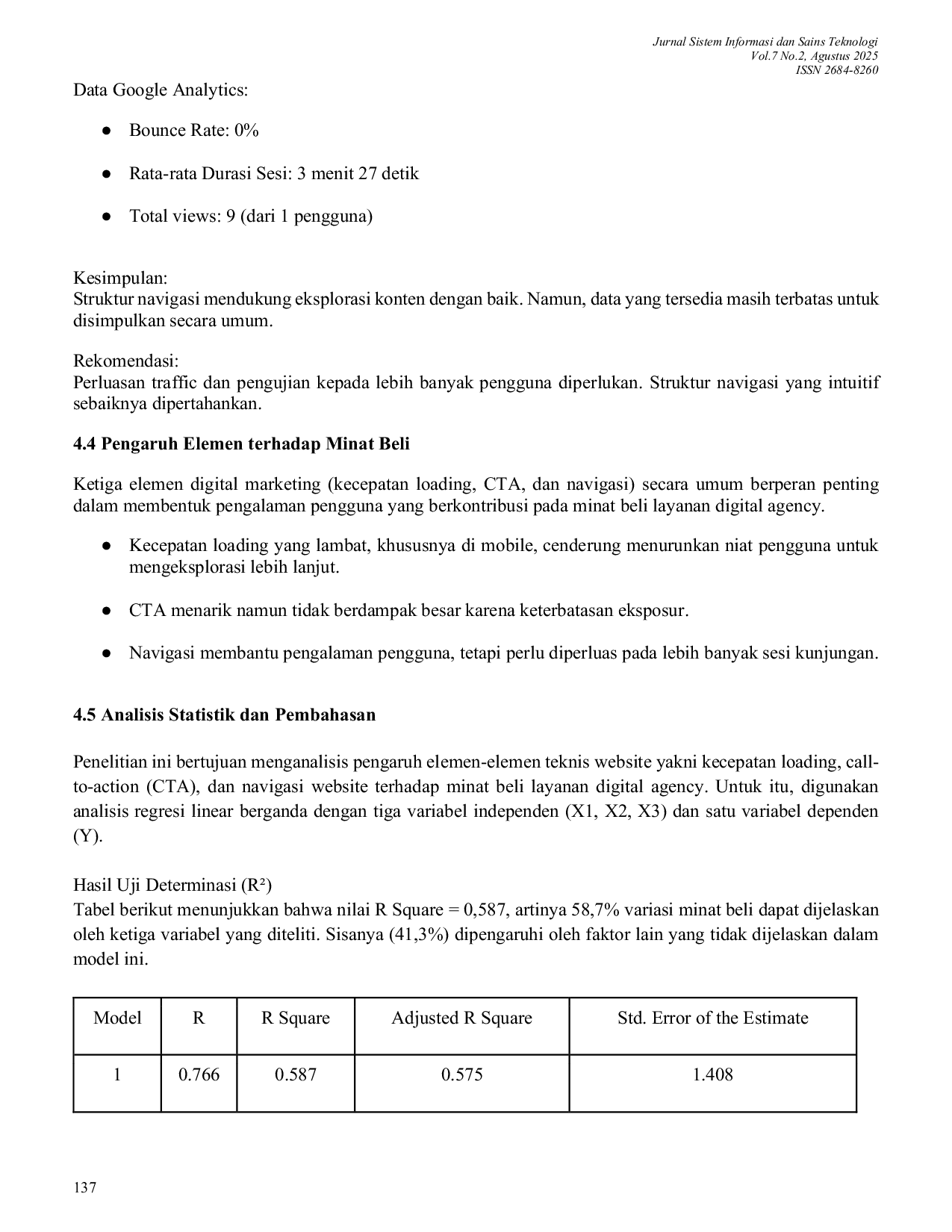 JURIS Analisis Website Digital Marketing dan Pengaruhnya Terhadap Minat Beli Layanan