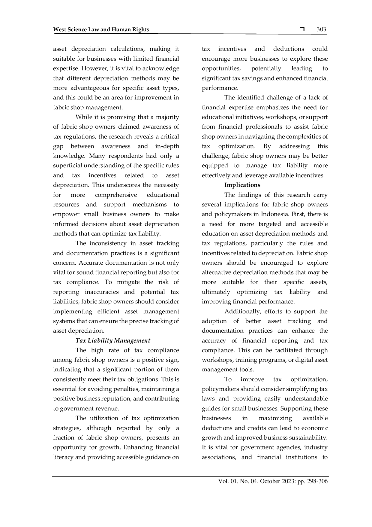 JURIS Legal Analysis Related to Depreciation of Assets and Tax Liabilities of Fabric Shops in Cipadu Market Tangerang