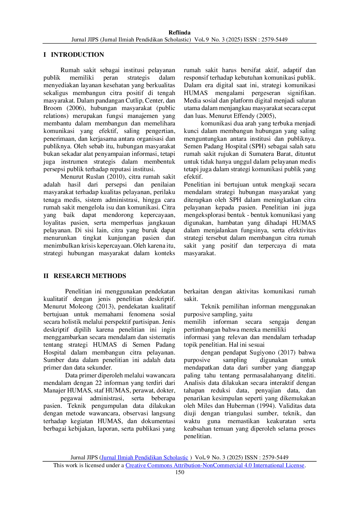 JURIS Strategi Hubungan Masyarakat dalam Meningkatkan Citra Pelayanan Rumah Sakit Studi di Semen Padang Hospital