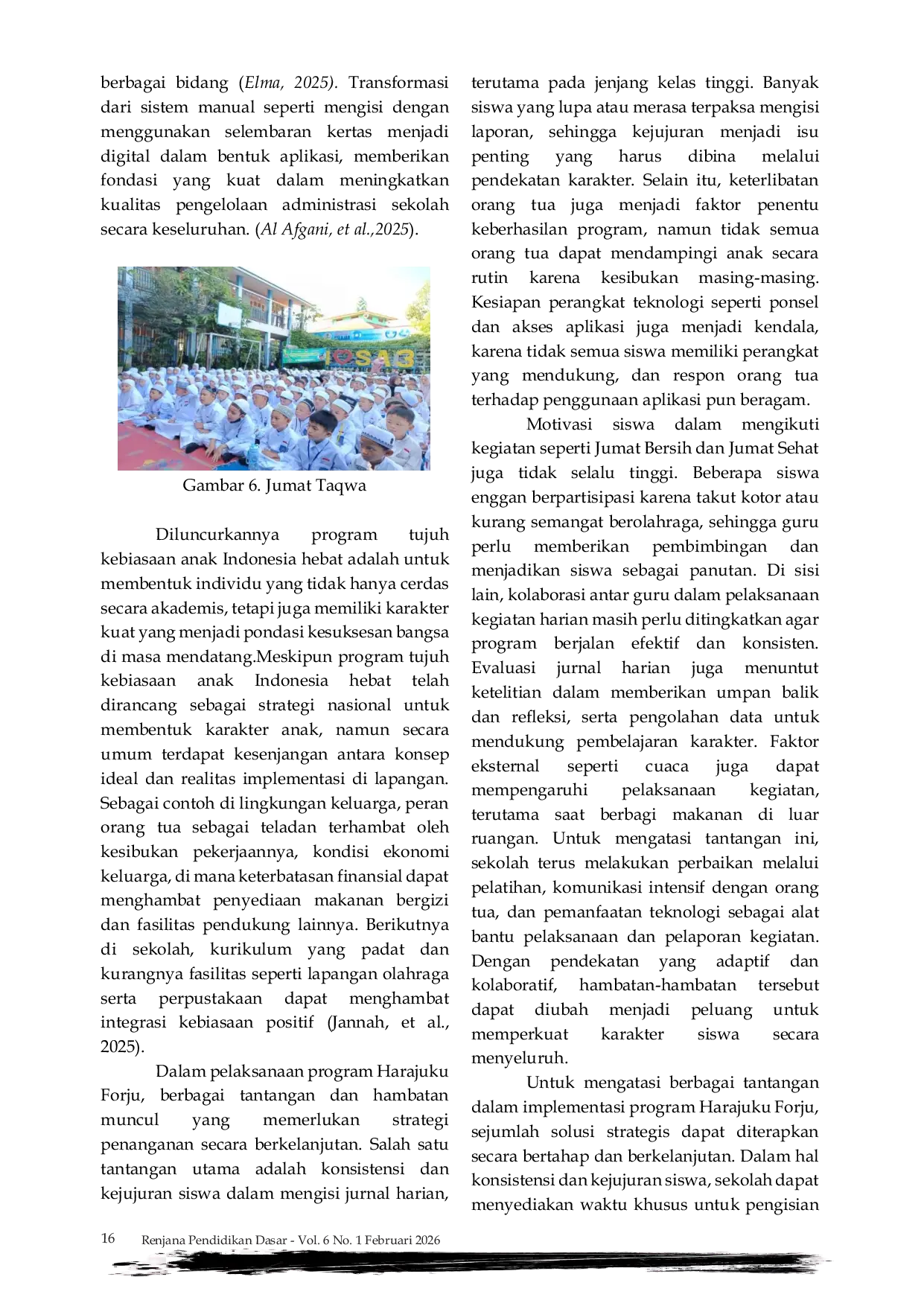 JURIS Implementasi Program Harajuku Forju Sebagai Sarana Penanaman Nilai Nilai Karakter Di Sekolah Dasar