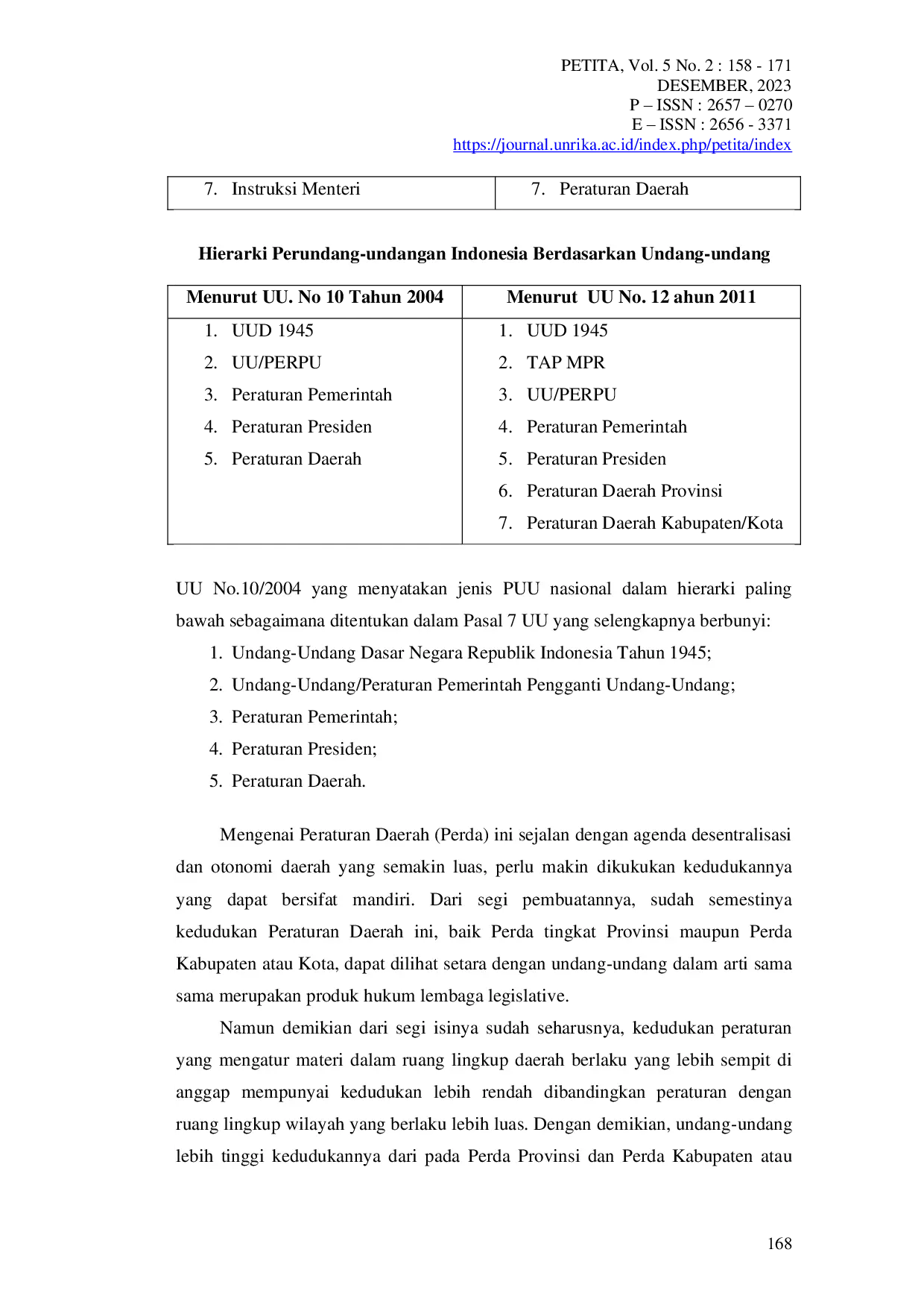 JURIS Kedudukan Peraturan Daerah Sebagai Lex Specialis Otonomi Daerah Dalam Kearifan Lokal