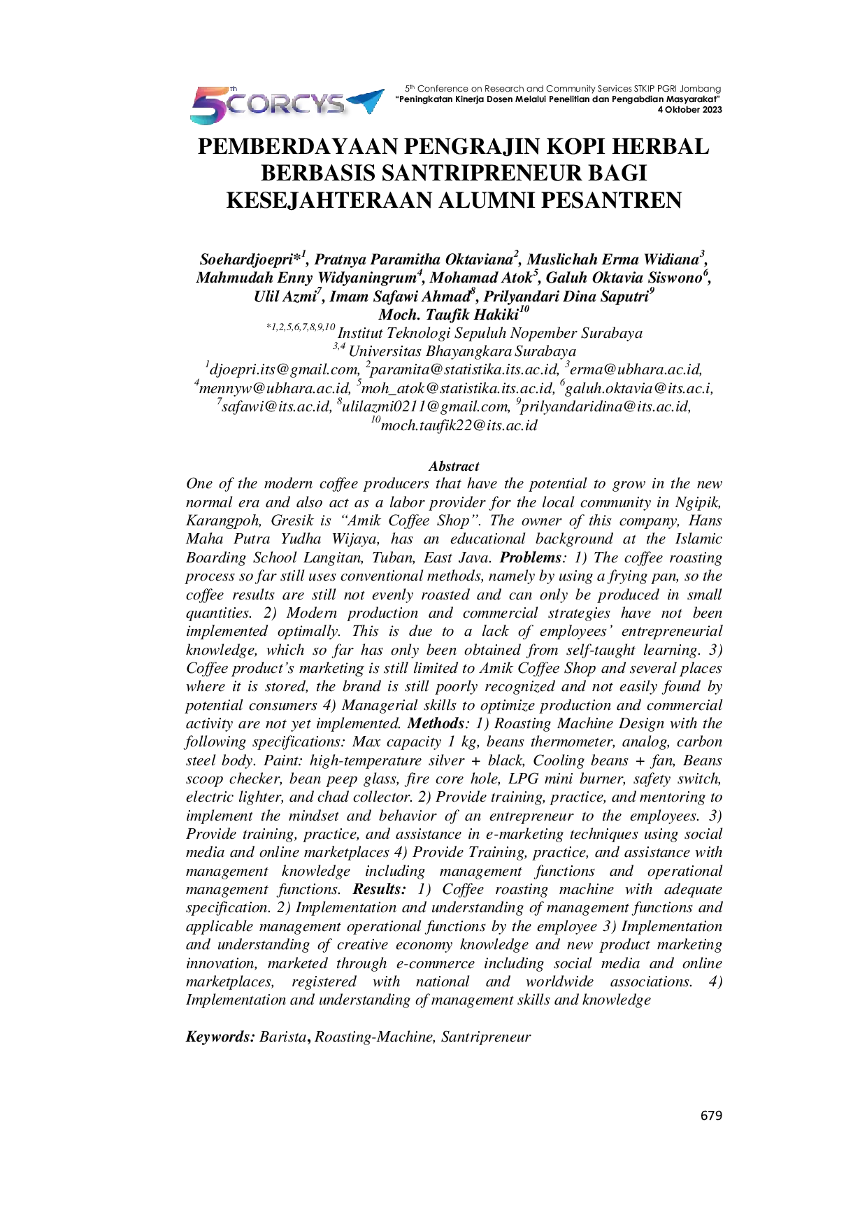 JURIS Pemberdayaan Pengrajin Kopi Herbal Berbasis Santripreneur Bagi Kesejahteraan Alumni Pesantren