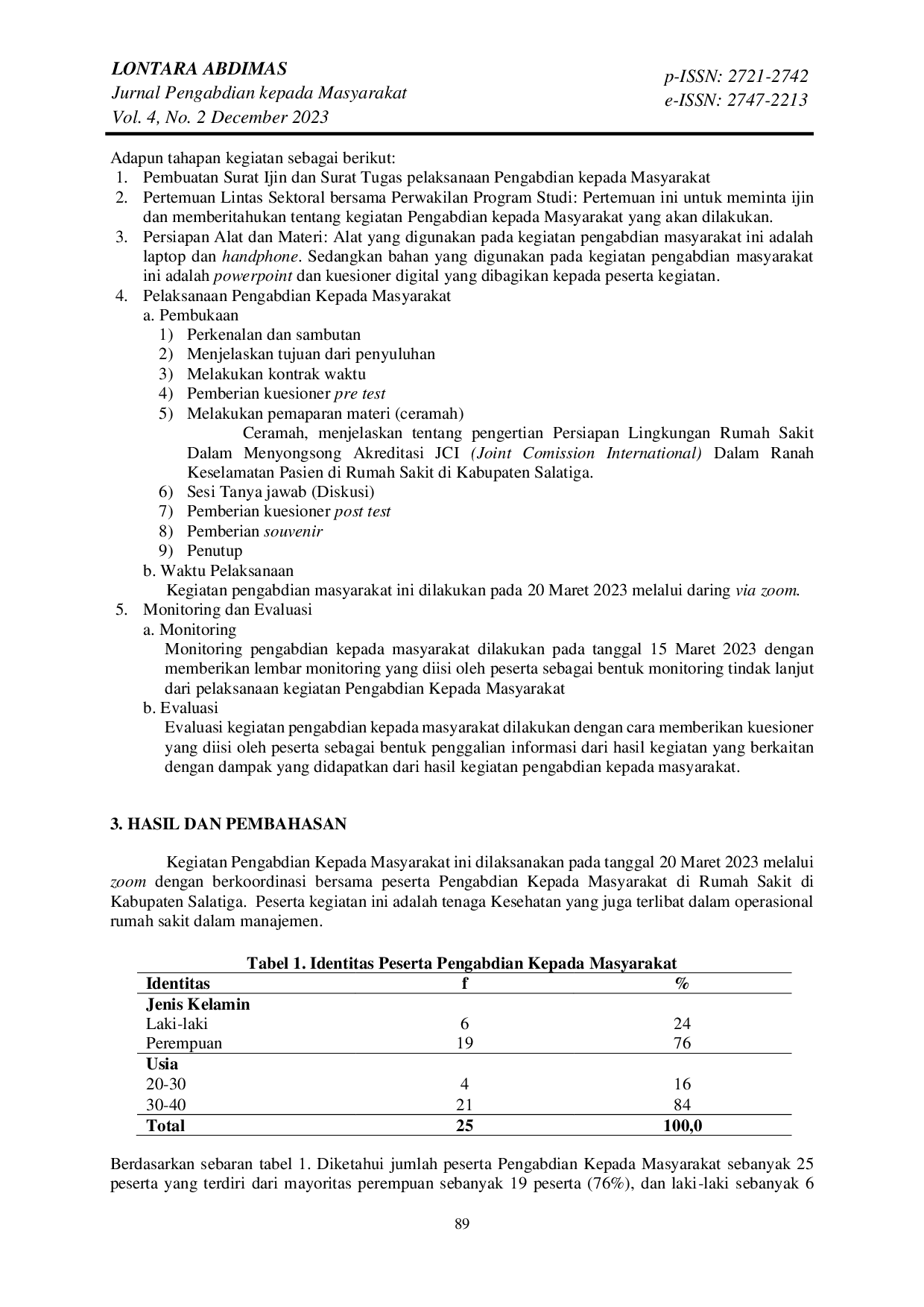 juris Update Knowledge Persiapan Lingkungan Rumah Sakit Dalam Menyongsong Akreditasi JCI Joint Comission International Dalam Ranah Keselamatan Pasien di Rumah Sakit di Kabupaten Salatiga