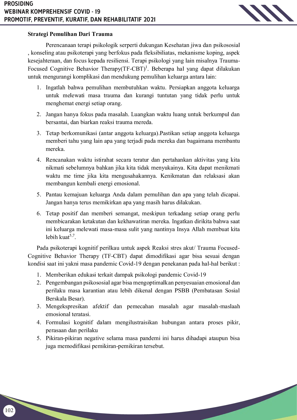 JURIS Rehabilitasi Psikososial pada Pasien yang mengalami Reaksi Stres Akut di Era COVID 19