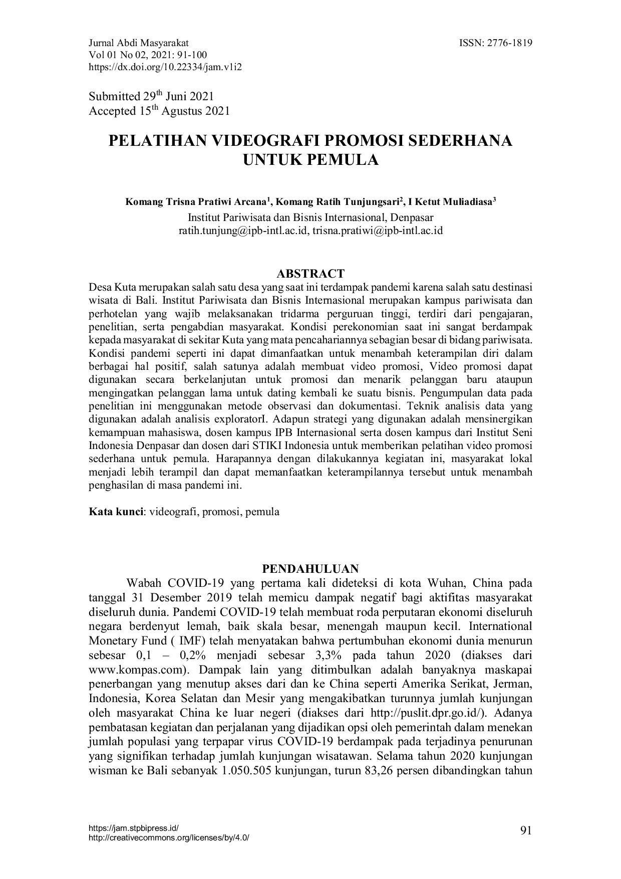 JURIS Pelatihan videografi promosi sederhana untuk pemula