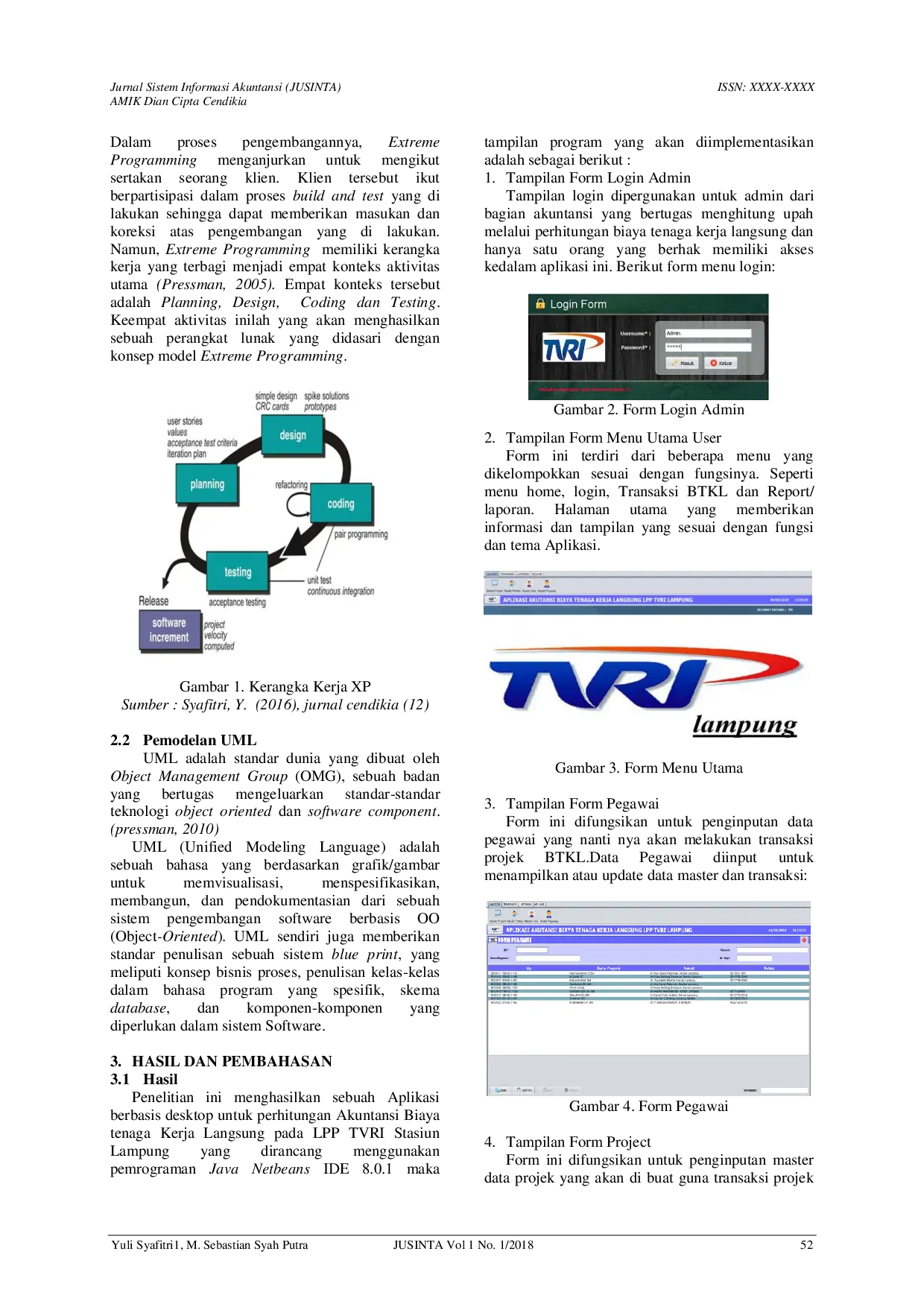 JURIS Aplikasi Akuntansi Biaya Tenaga Kerja Langsung BTKL pada Stasiun TVRI Bandar Lampung