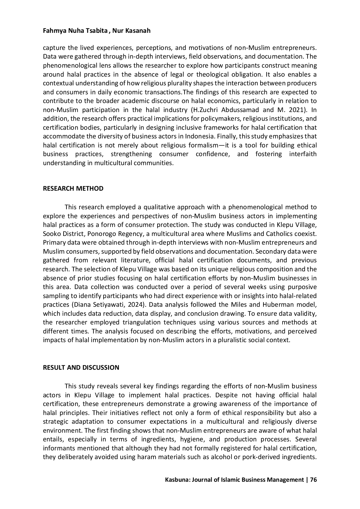 JURIS Halal Certification Efforts by Non Muslim Business Actors as Protection of Muslim Consumers A Study in the Multicultural Village of Klepu Sooko Ponorogo